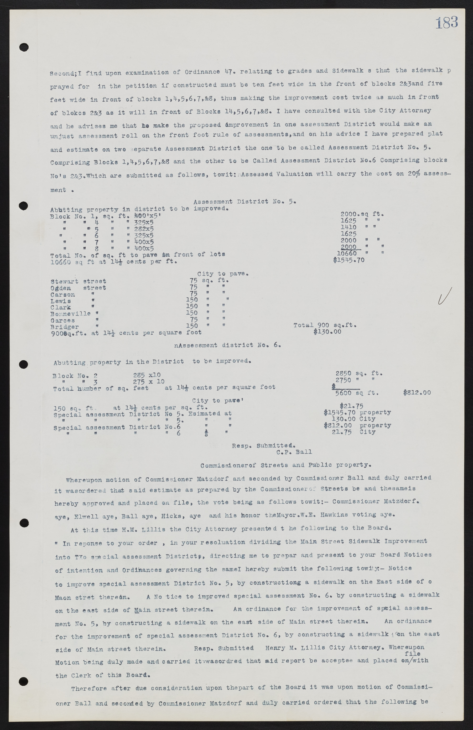Las Vegas City Commission Minutes, June 22, 1911 to February 7, 1922, lvc000001-199
