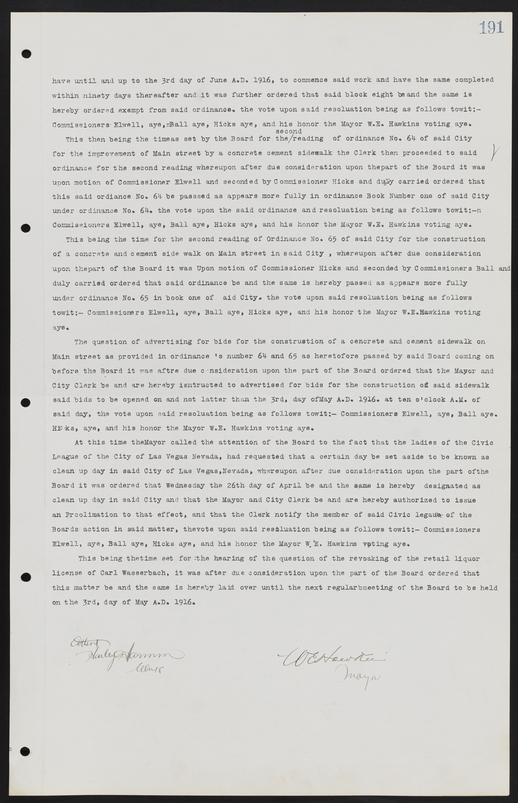 Las Vegas City Commission Minutes, June 22, 1911 to February 7, 1922, lvc000001-207
