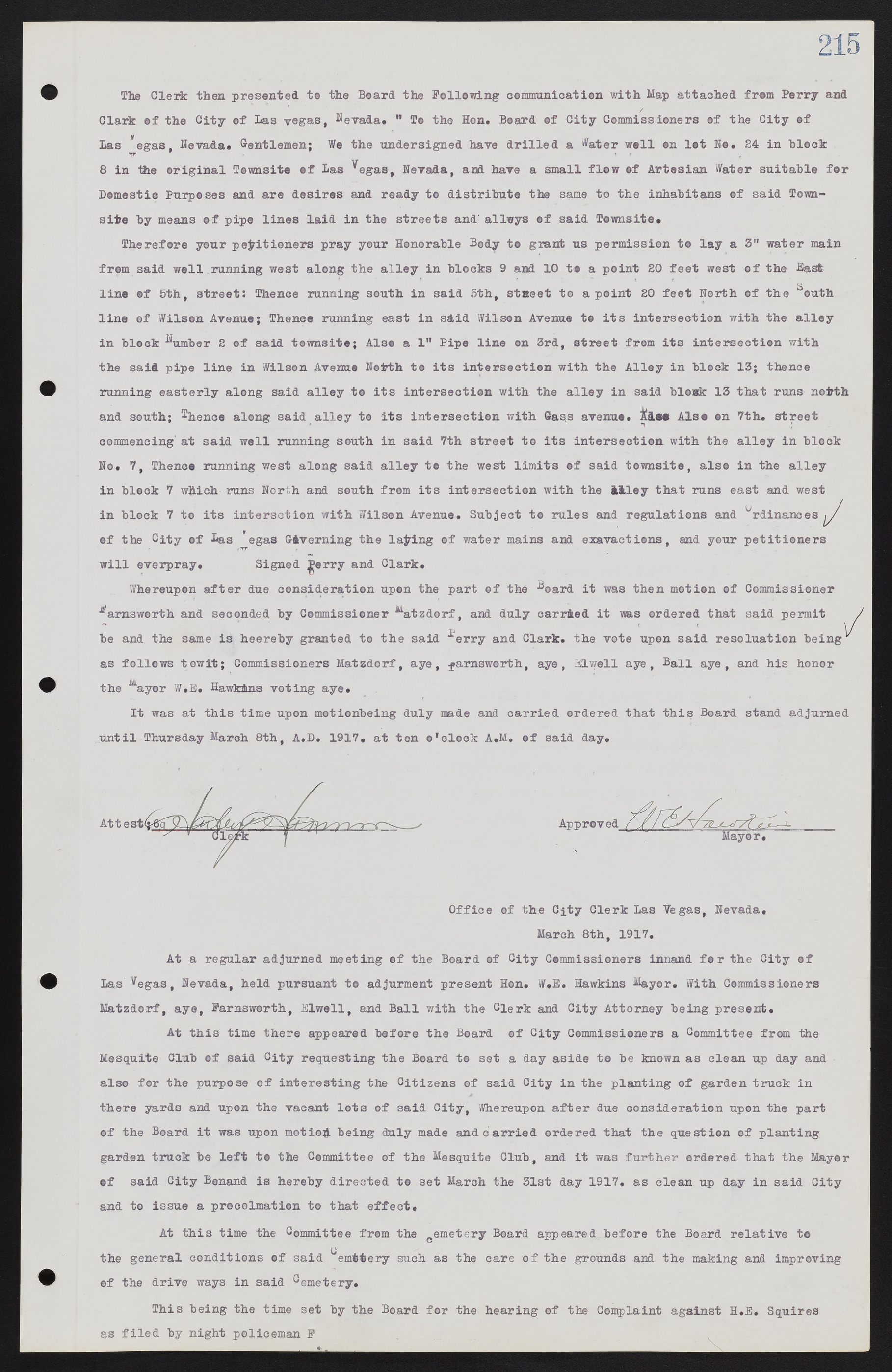 Las Vegas City Commission Minutes, June 22, 1911 to February 7, 1922, lvc000001-231