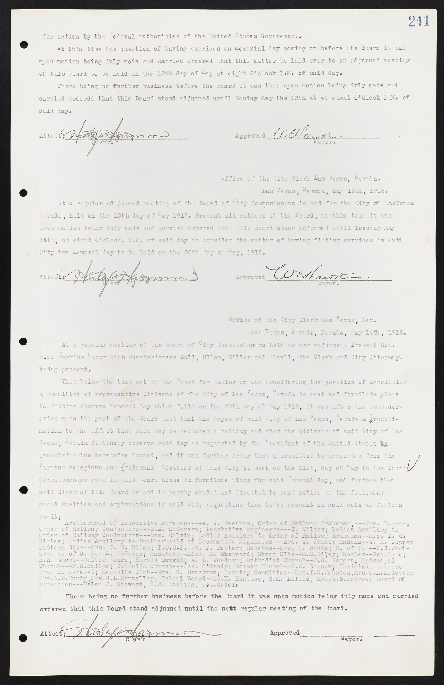 Las Vegas City Commission Minutes, June 22, 1911 to February 7, 1922, lvc000001-257