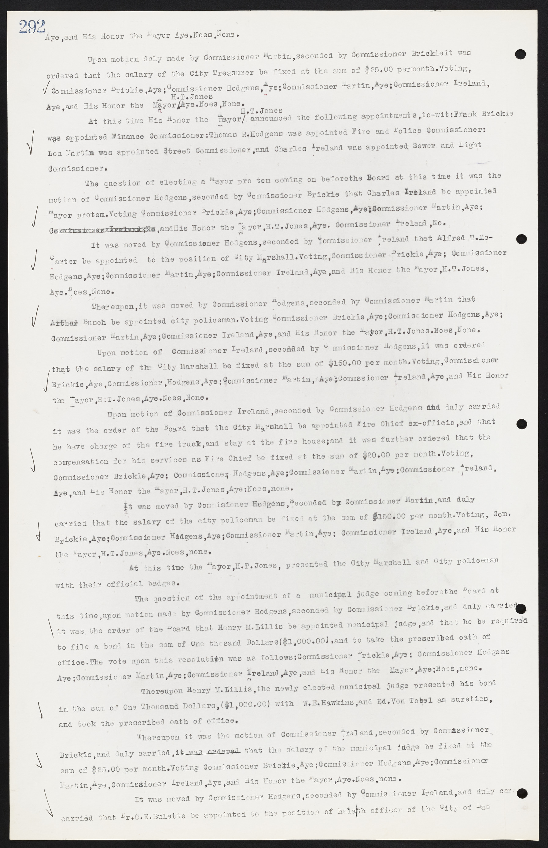 Las Vegas City Commission Minutes, June 22, 1911 to February 7, 1922, lvc000001-308
