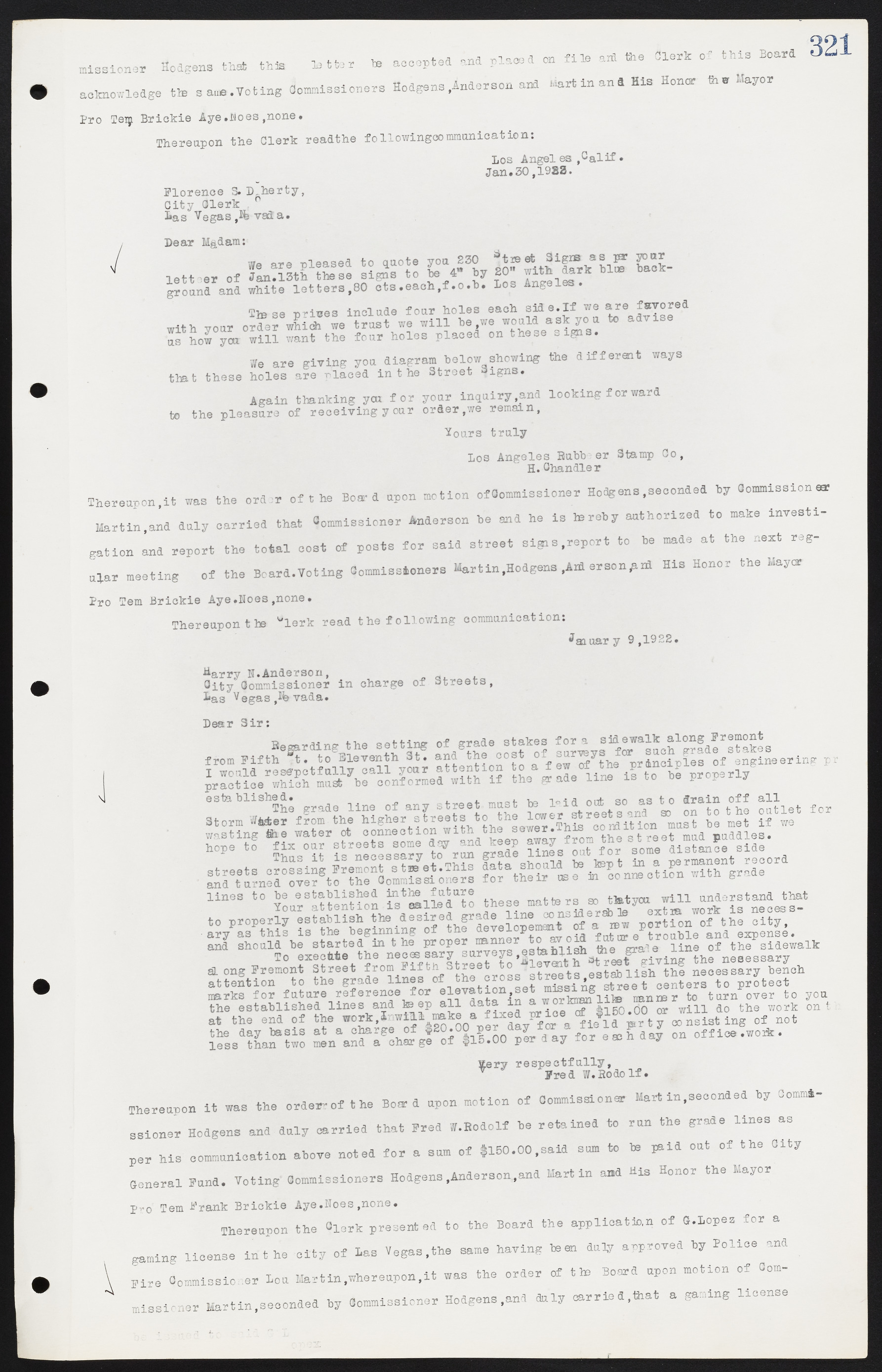 Las Vegas City Commission Minutes, June 22, 1911 to February 7, 1922, lvc000001-337