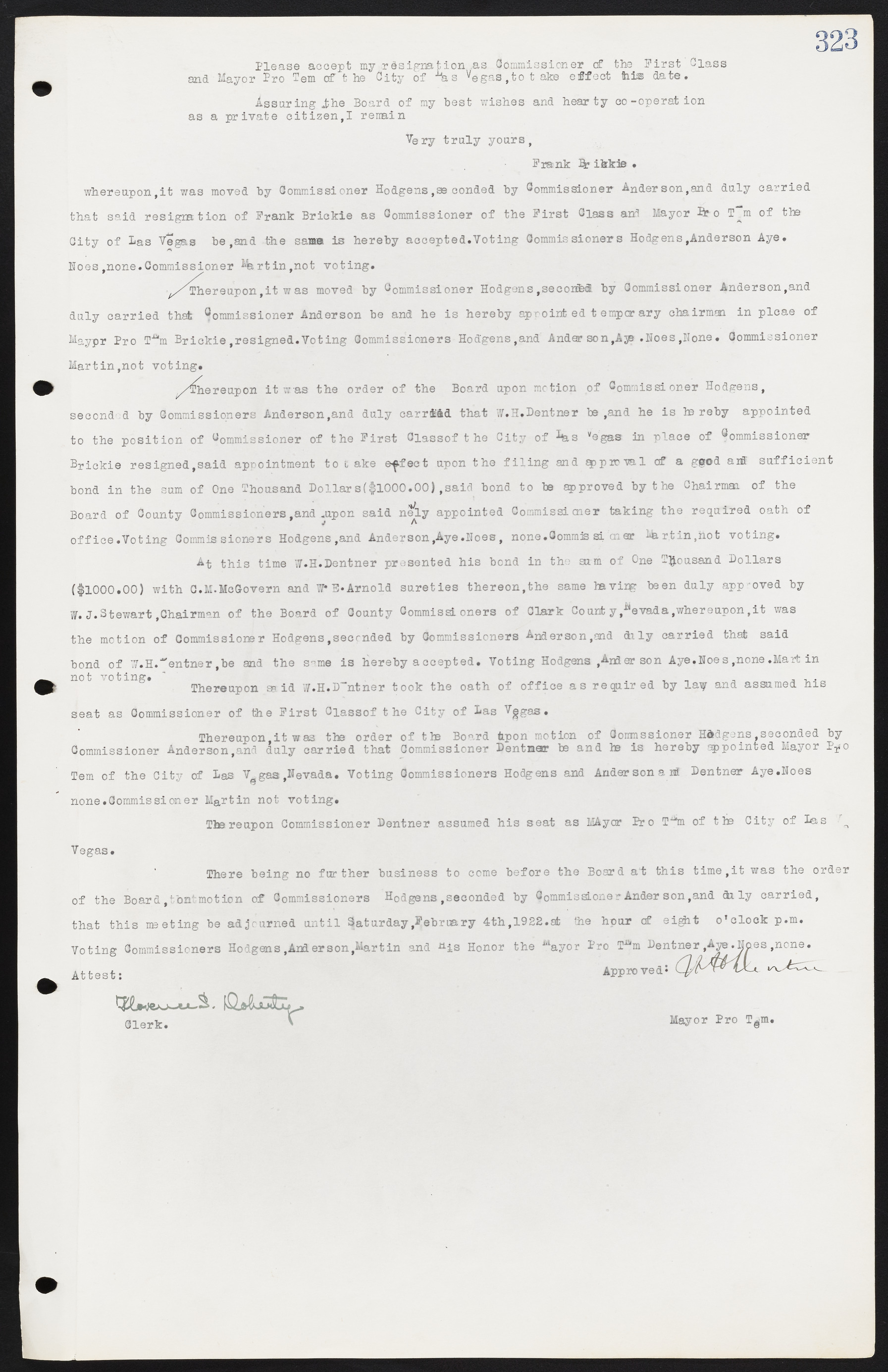 Las Vegas City Commission Minutes, June 22, 1911 to February 7, 1922, lvc000001-339
