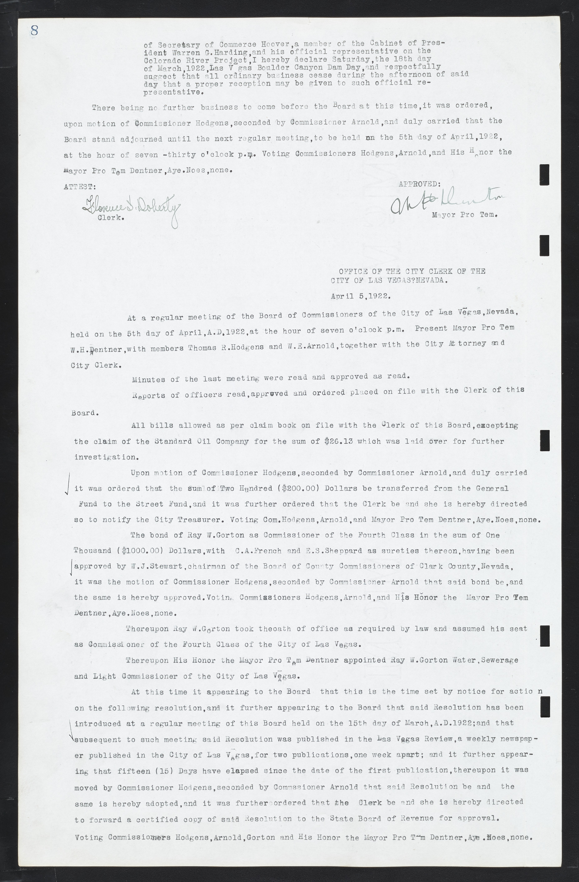 Las Vegas City Commission Minutes, March 1, 1922 to May 10, 1929, lvc000002-15