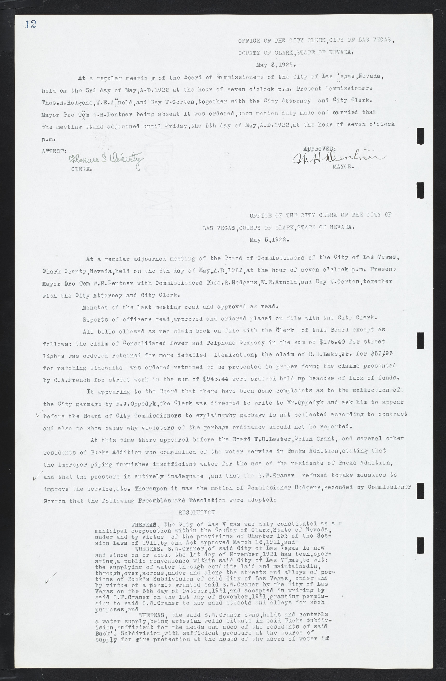 Las Vegas City Commission Minutes, March 1, 1922 to May 10, 1929, lvc000002-19