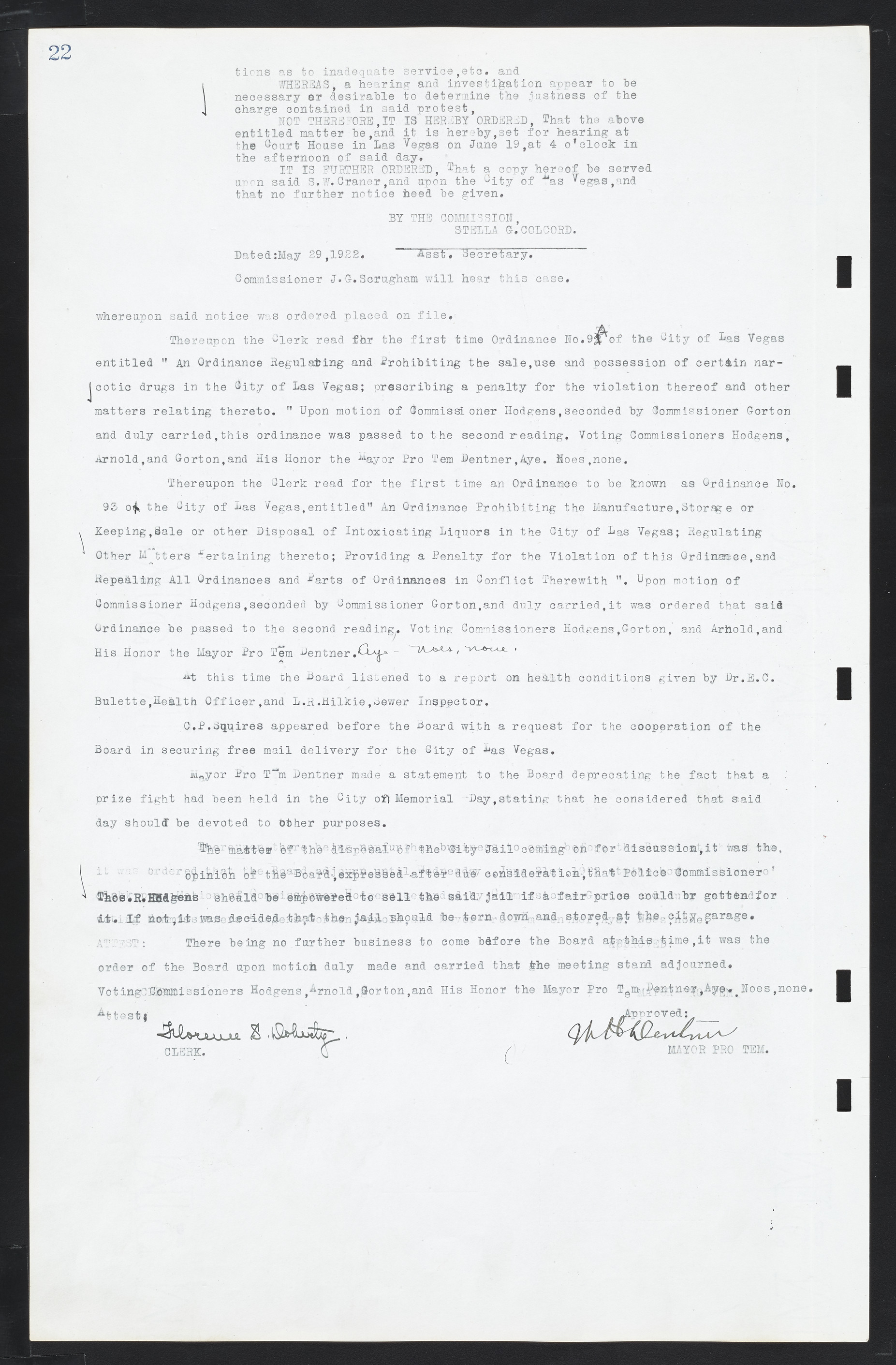 Las Vegas City Commission Minutes, March 1, 1922 to May 10, 1929, lvc000002-29