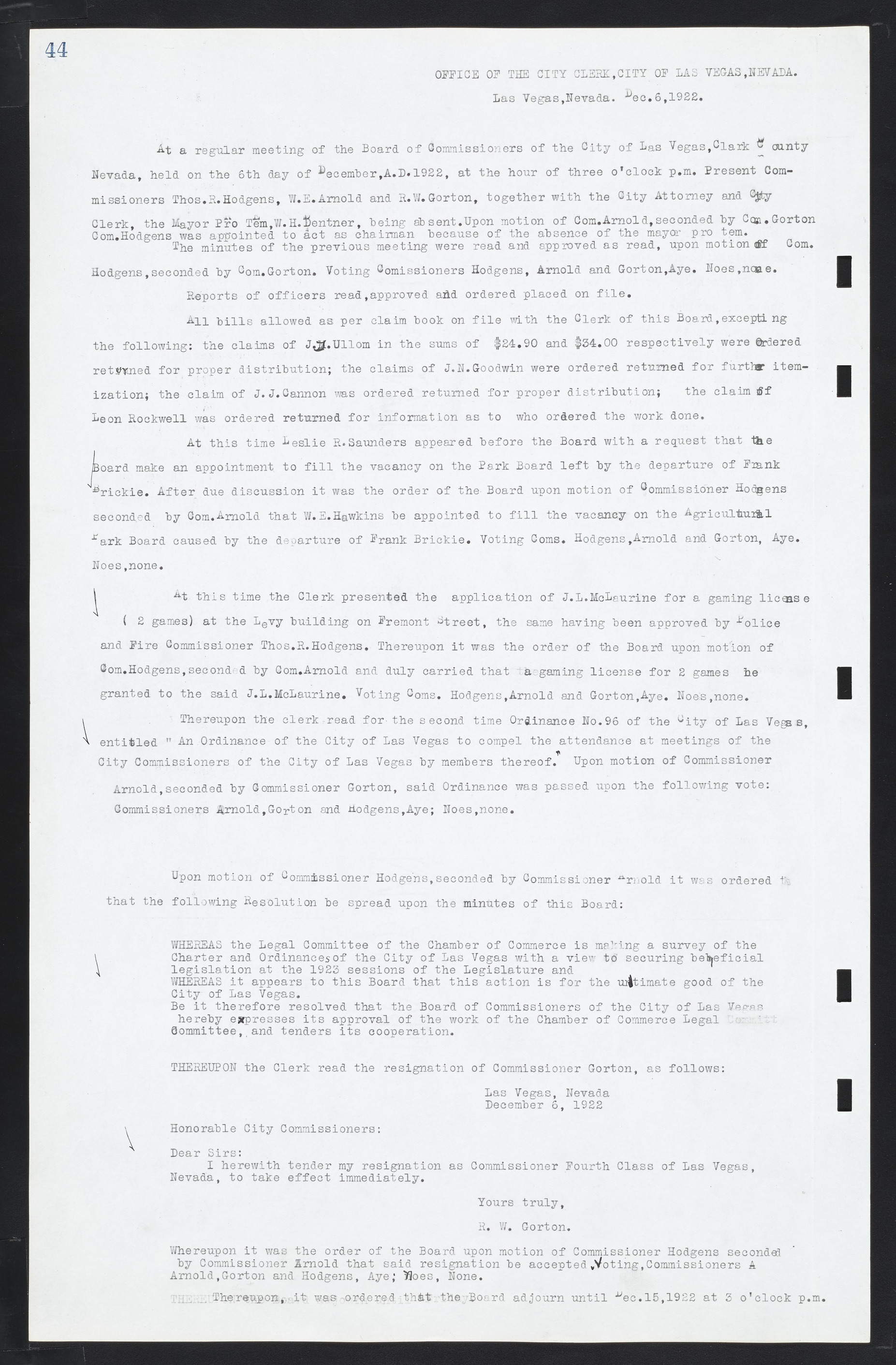 Las Vegas City Commission Minutes, March 1, 1922 to May 10, 1929, lvc000002-51