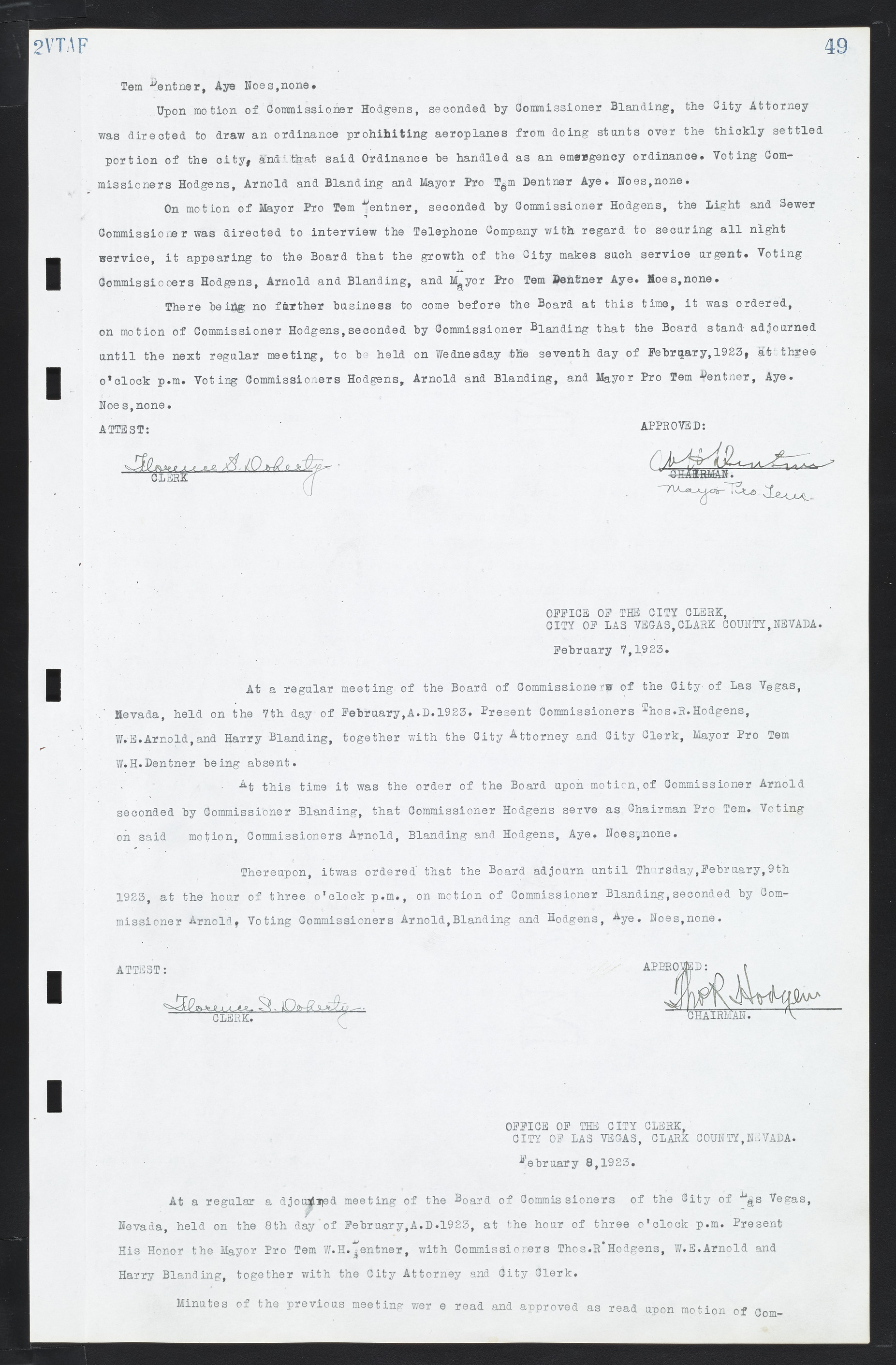 Las Vegas City Commission Minutes, March 1, 1922 to May 10, 1929, lvc000002-56