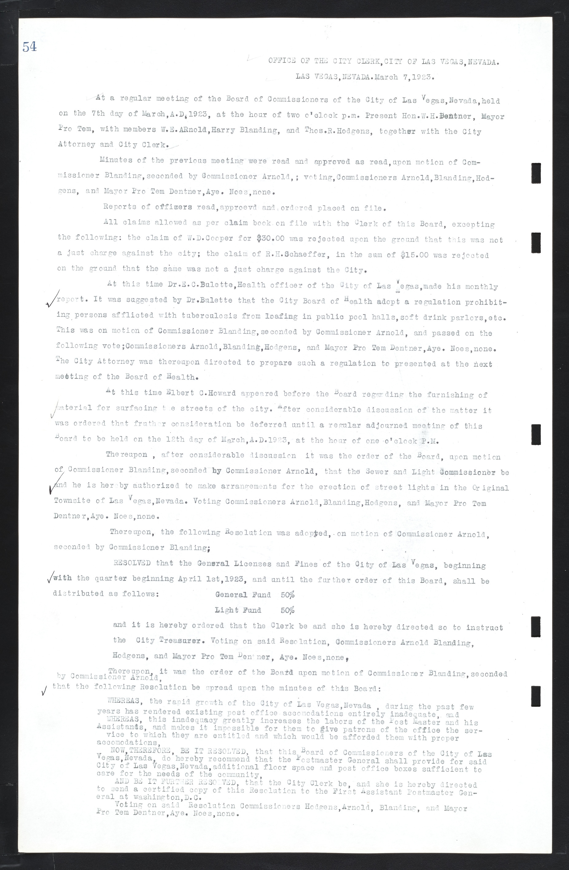 Las Vegas City Commission Minutes, March 1, 1922 to May 10, 1929, lvc000002-61