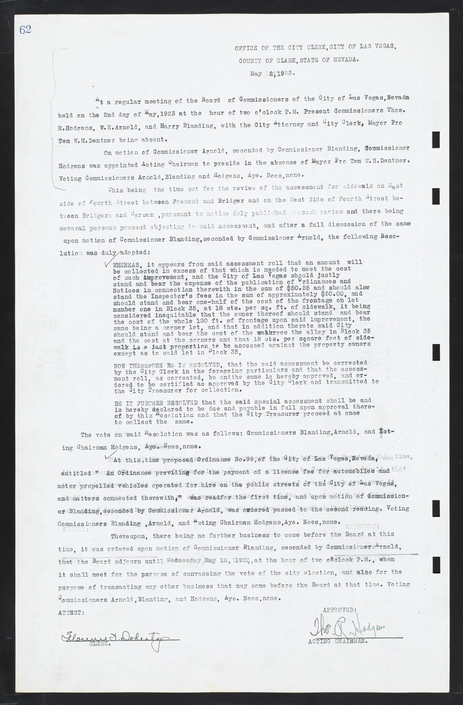 Las Vegas City Commission Minutes, March 1, 1922 to May 10, 1929, lvc000002-69