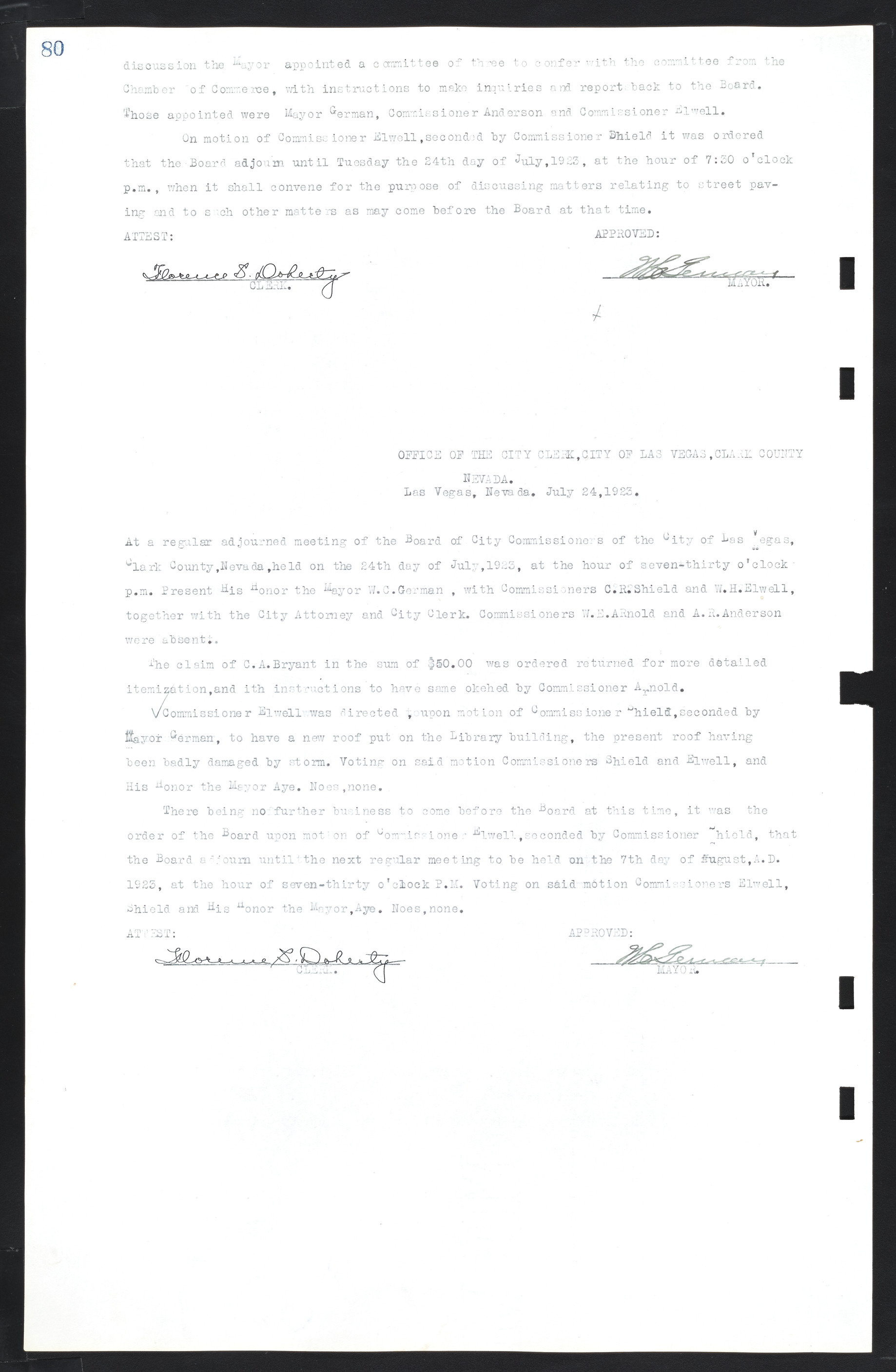 Las Vegas City Commission Minutes, March 1, 1922 to May 10, 1929, lvc000002-87