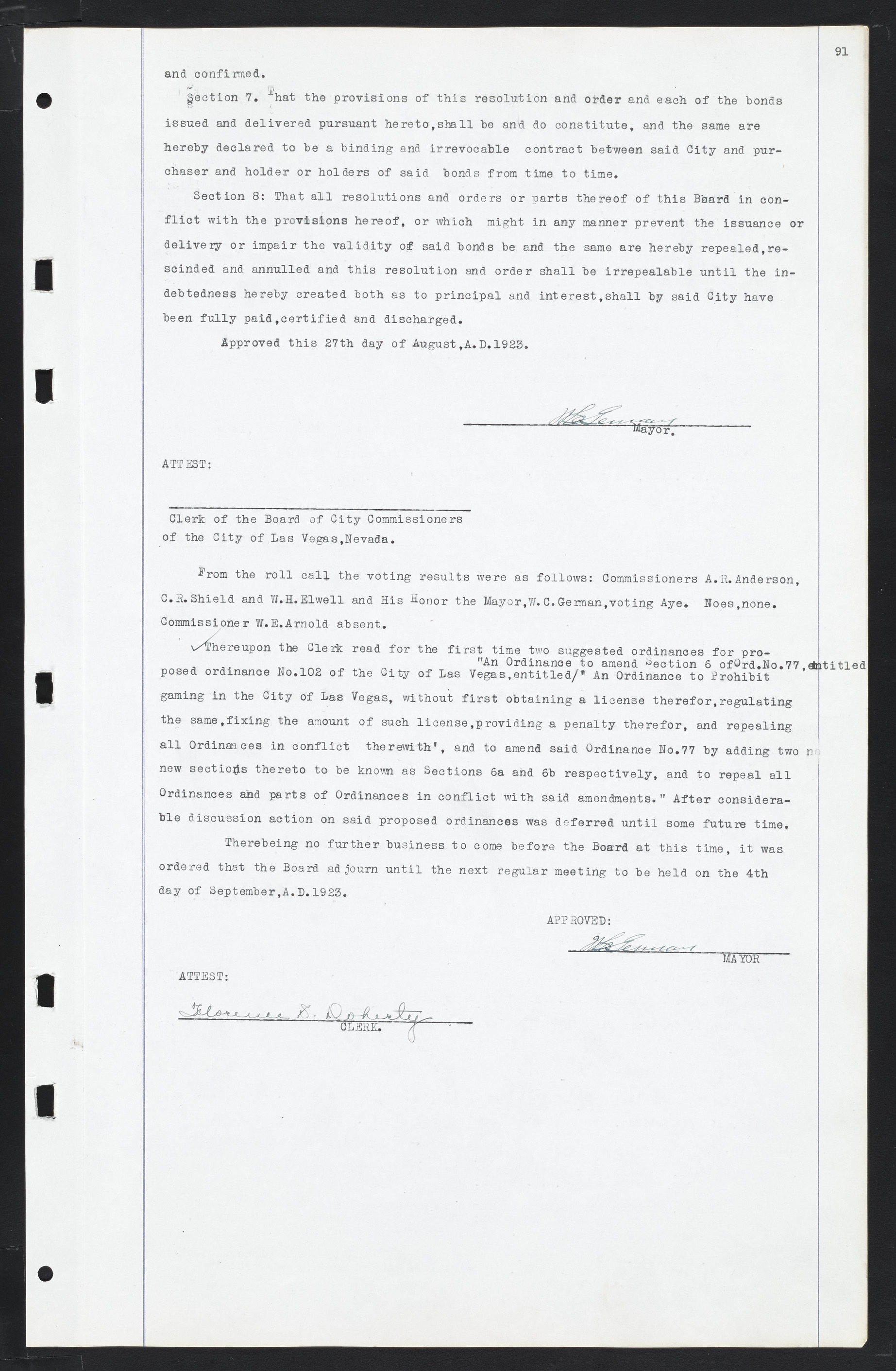 Las Vegas City Commission Minutes, March 1, 1922 to May 10, 1929, lvc000002-98