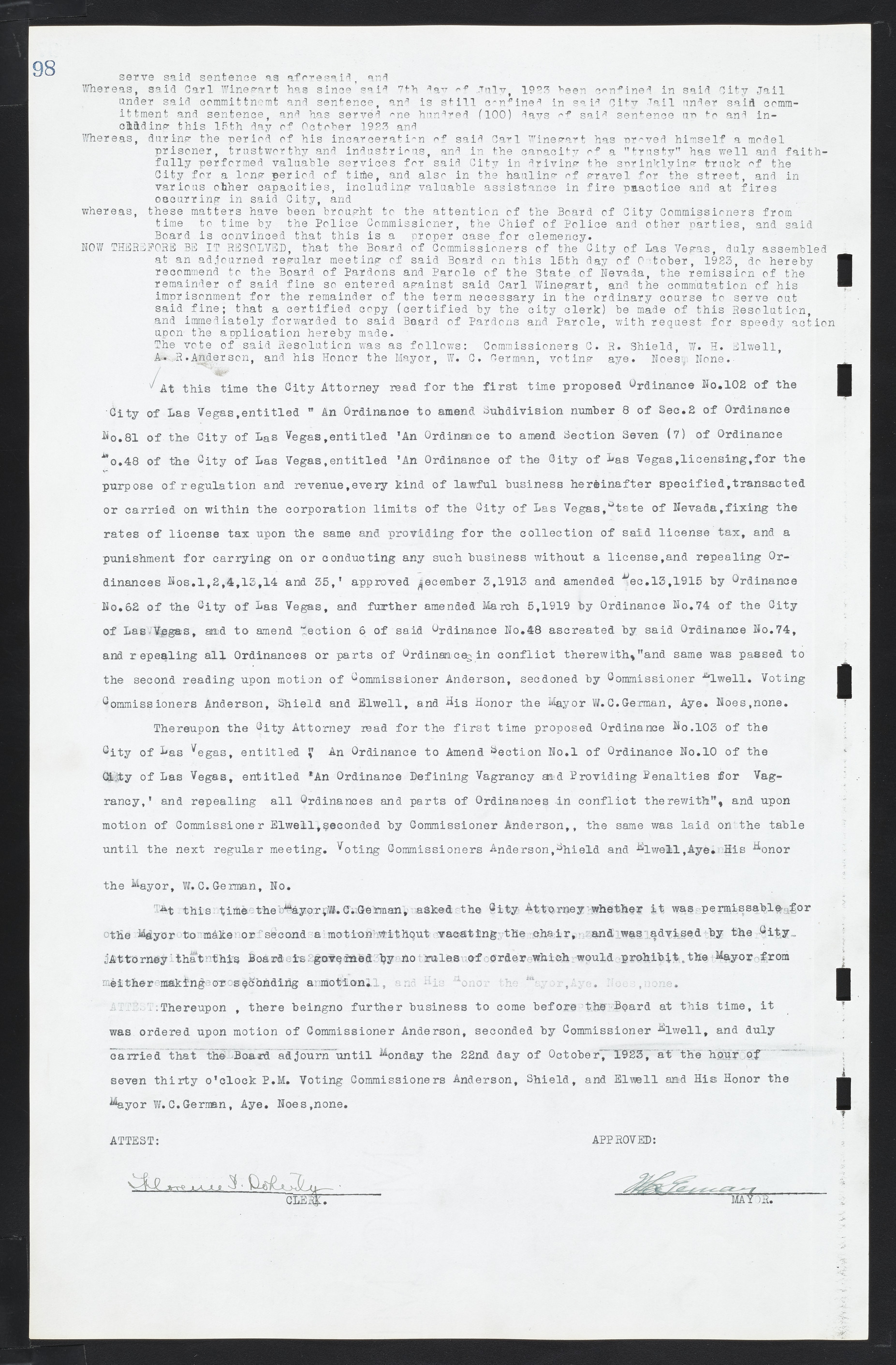 Las Vegas City Commission Minutes, March 1, 1922 to May 10, 1929, lvc000002-105