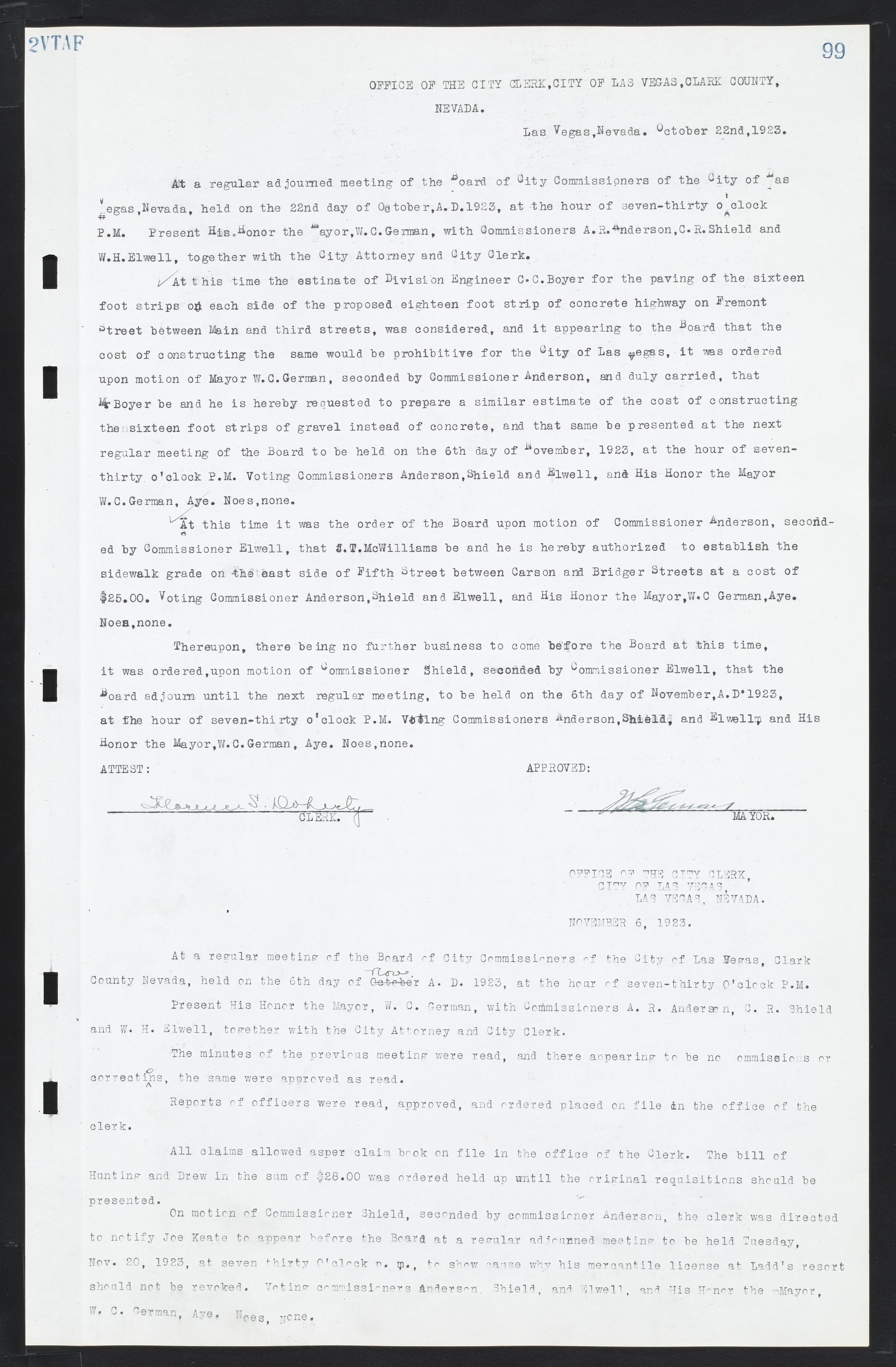 Las Vegas City Commission Minutes, March 1, 1922 to May 10, 1929, lvc000002-106