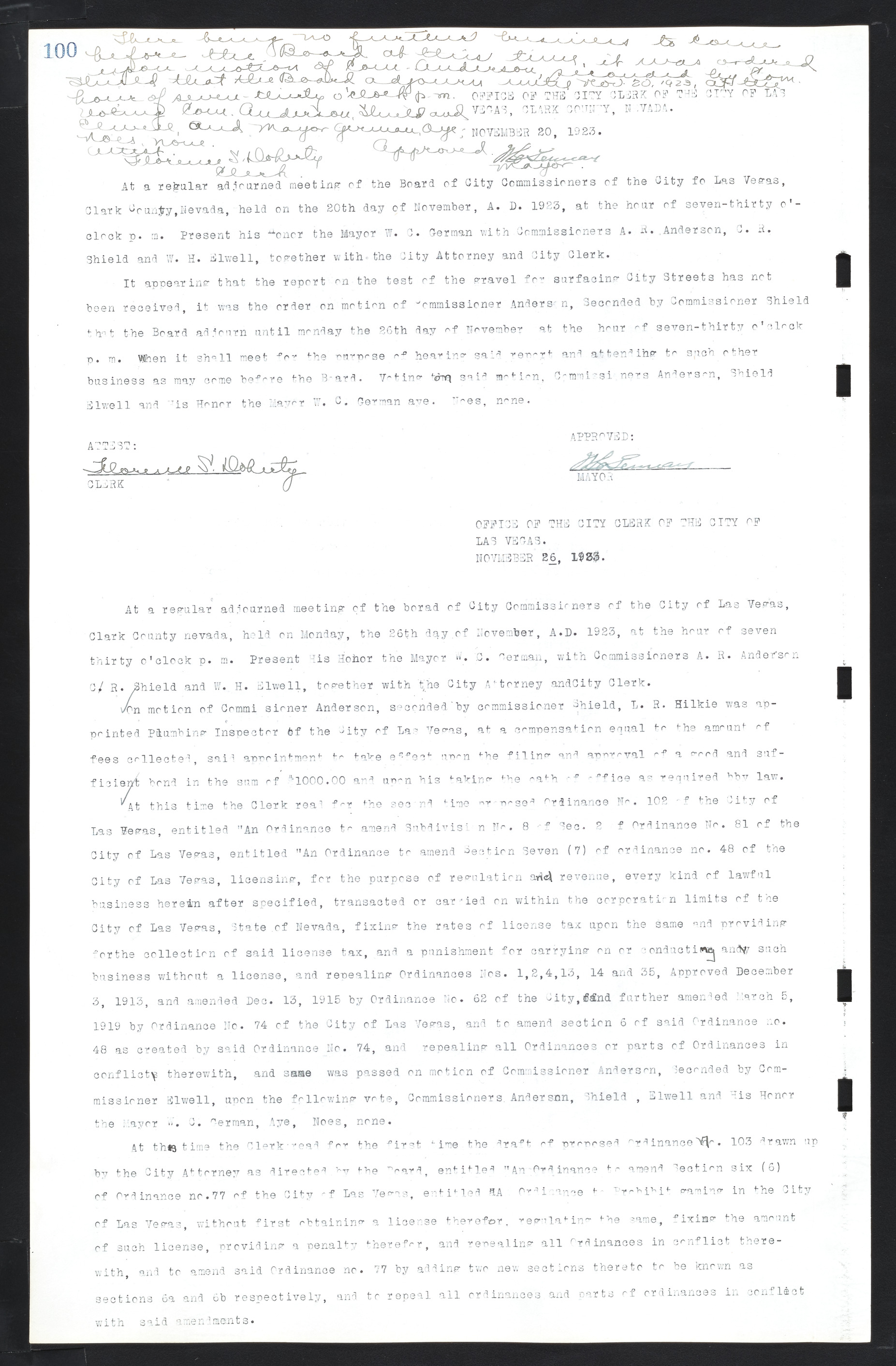 Las Vegas City Commission Minutes, March 1, 1922 to May 10, 1929, lvc000002-107