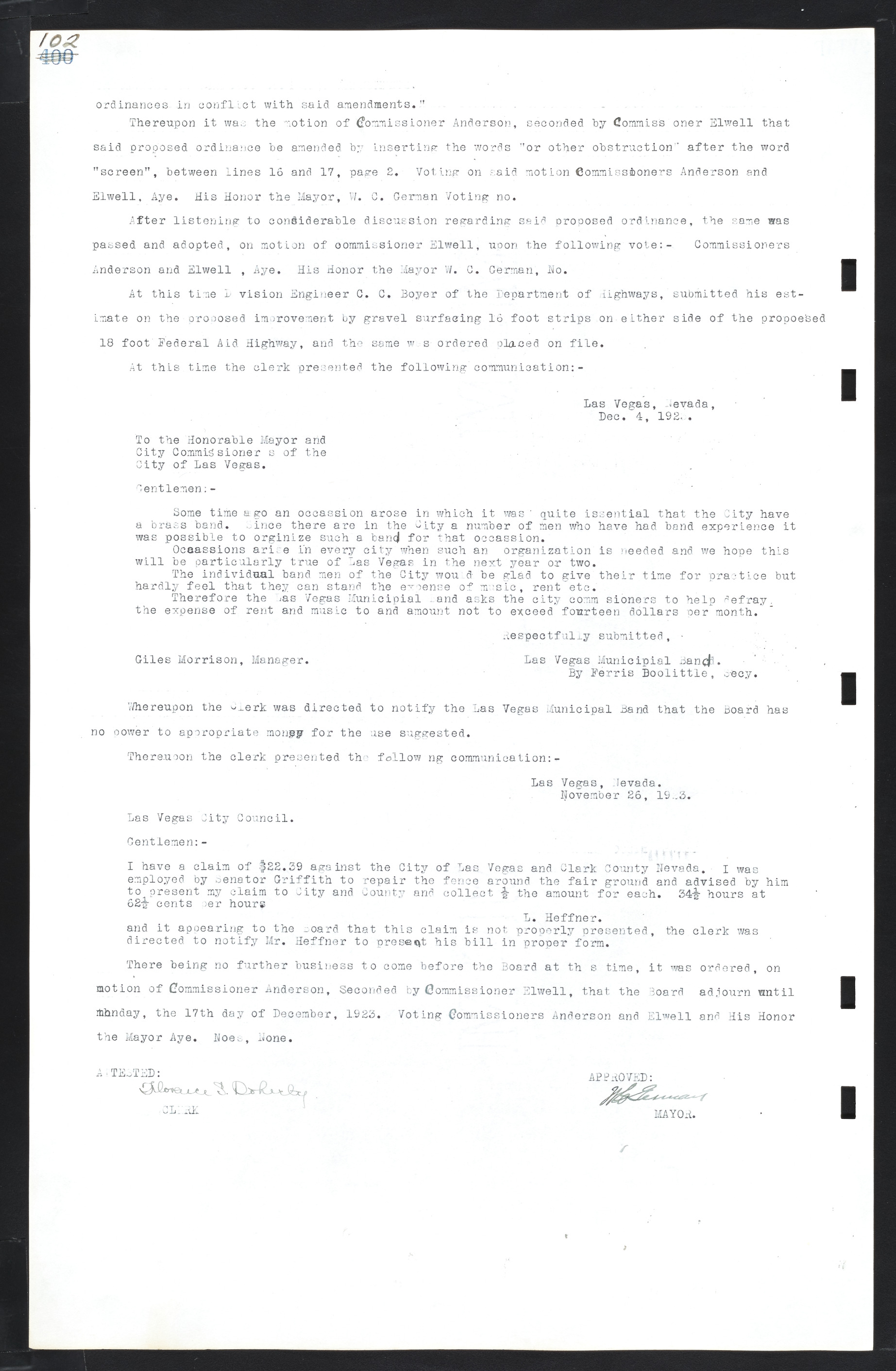 Las Vegas City Commission Minutes, March 1, 1922 to May 10, 1929, lvc000002-109