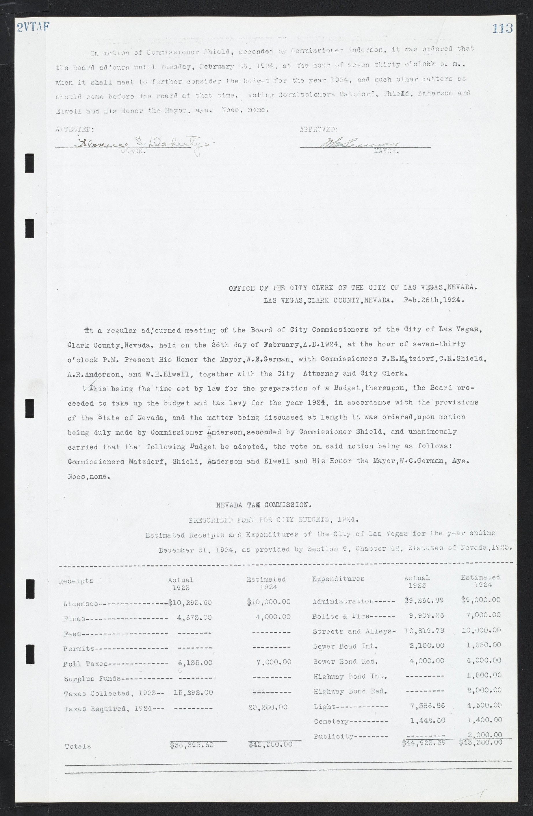 Las Vegas City Commission Minutes, March 1, 1922 to May 10, 1929, lvc000002-120