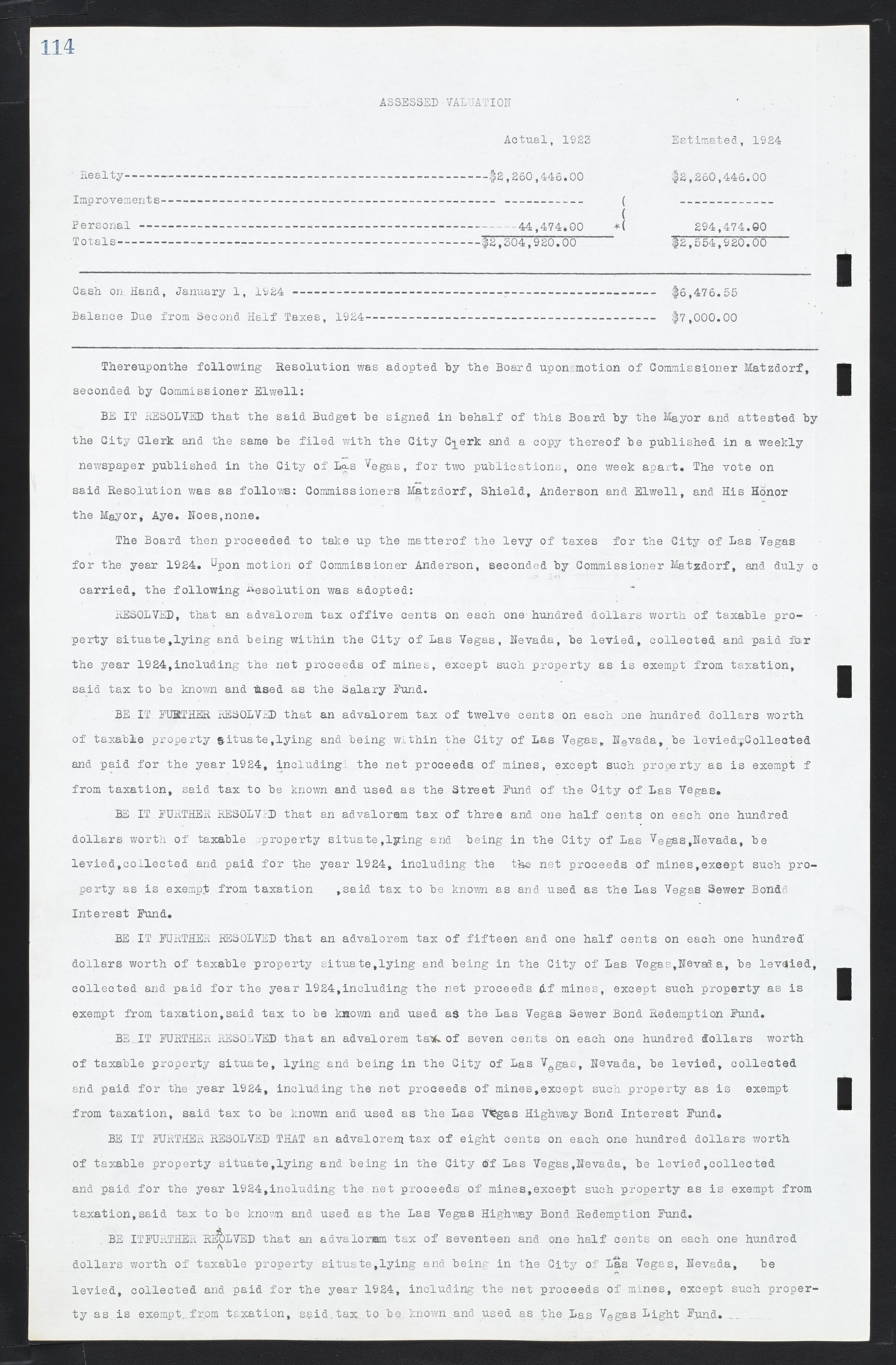 Las Vegas City Commission Minutes, March 1, 1922 to May 10, 1929, lvc000002-121