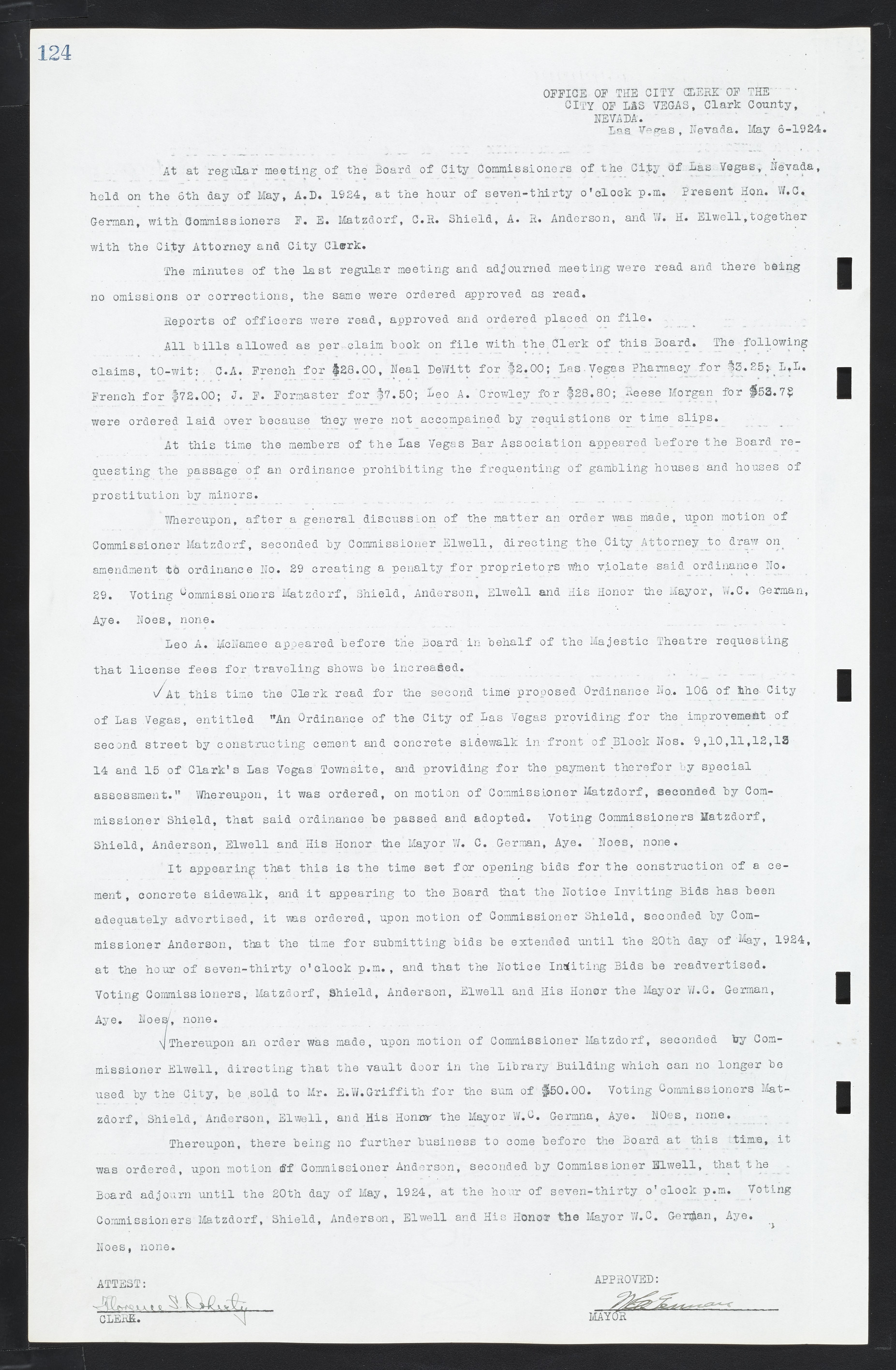 Las Vegas City Commission Minutes, March 1, 1922 to May 10, 1929, lvc000002-131