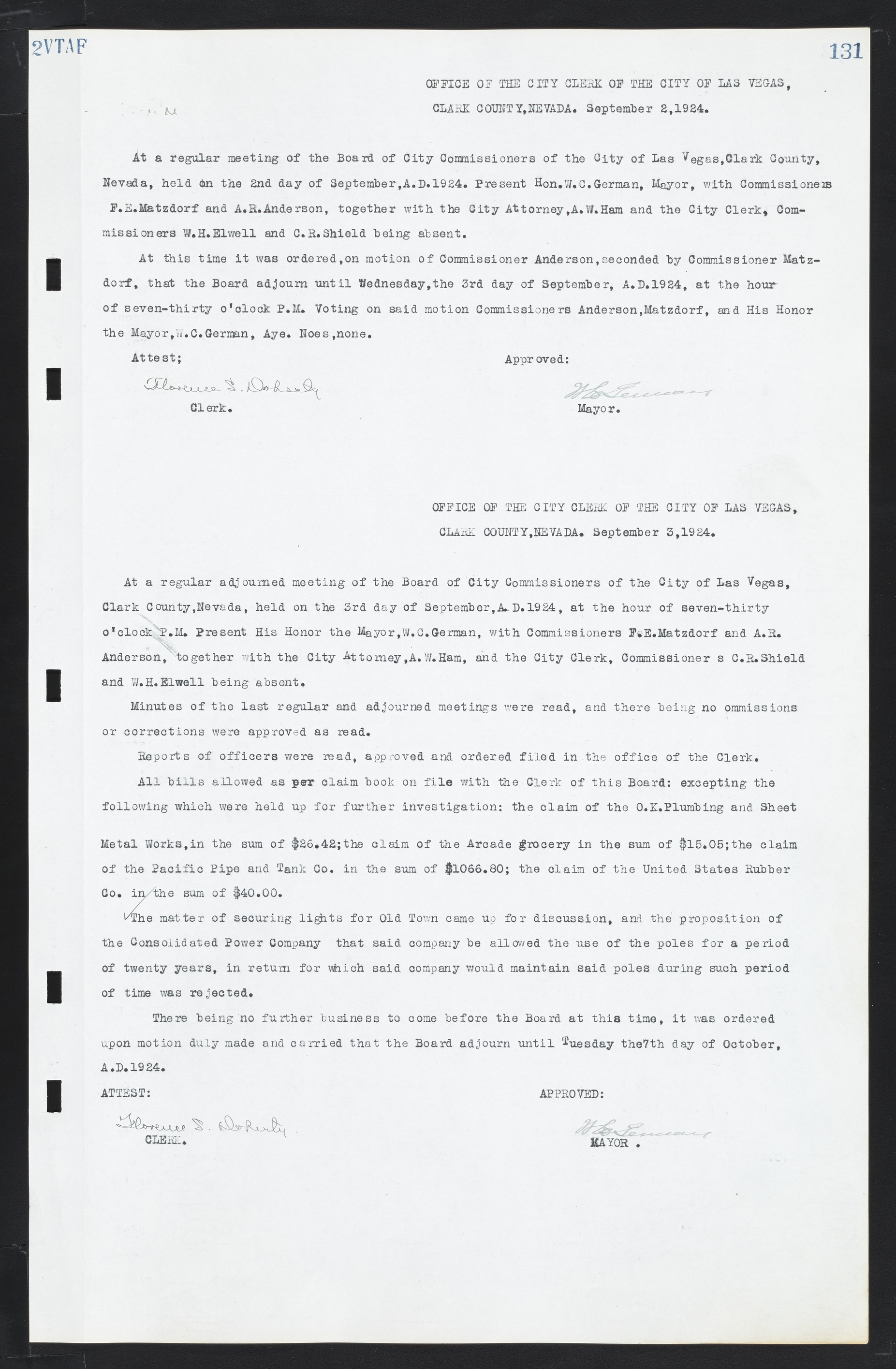 Las Vegas City Commission Minutes, March 1, 1922 to May 10, 1929, lvc000002-138