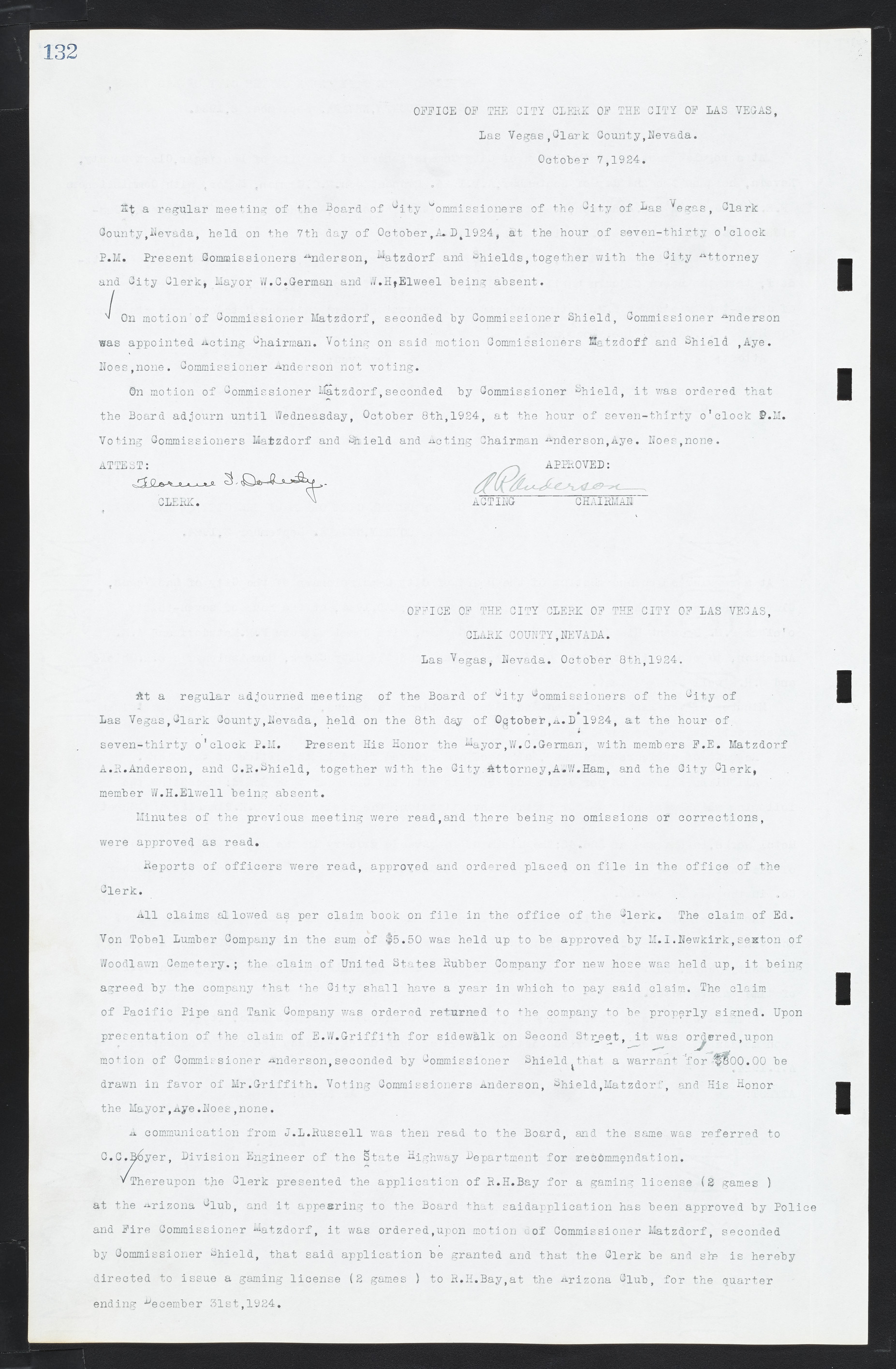 Las Vegas City Commission Minutes, March 1, 1922 to May 10, 1929, lvc000002-139