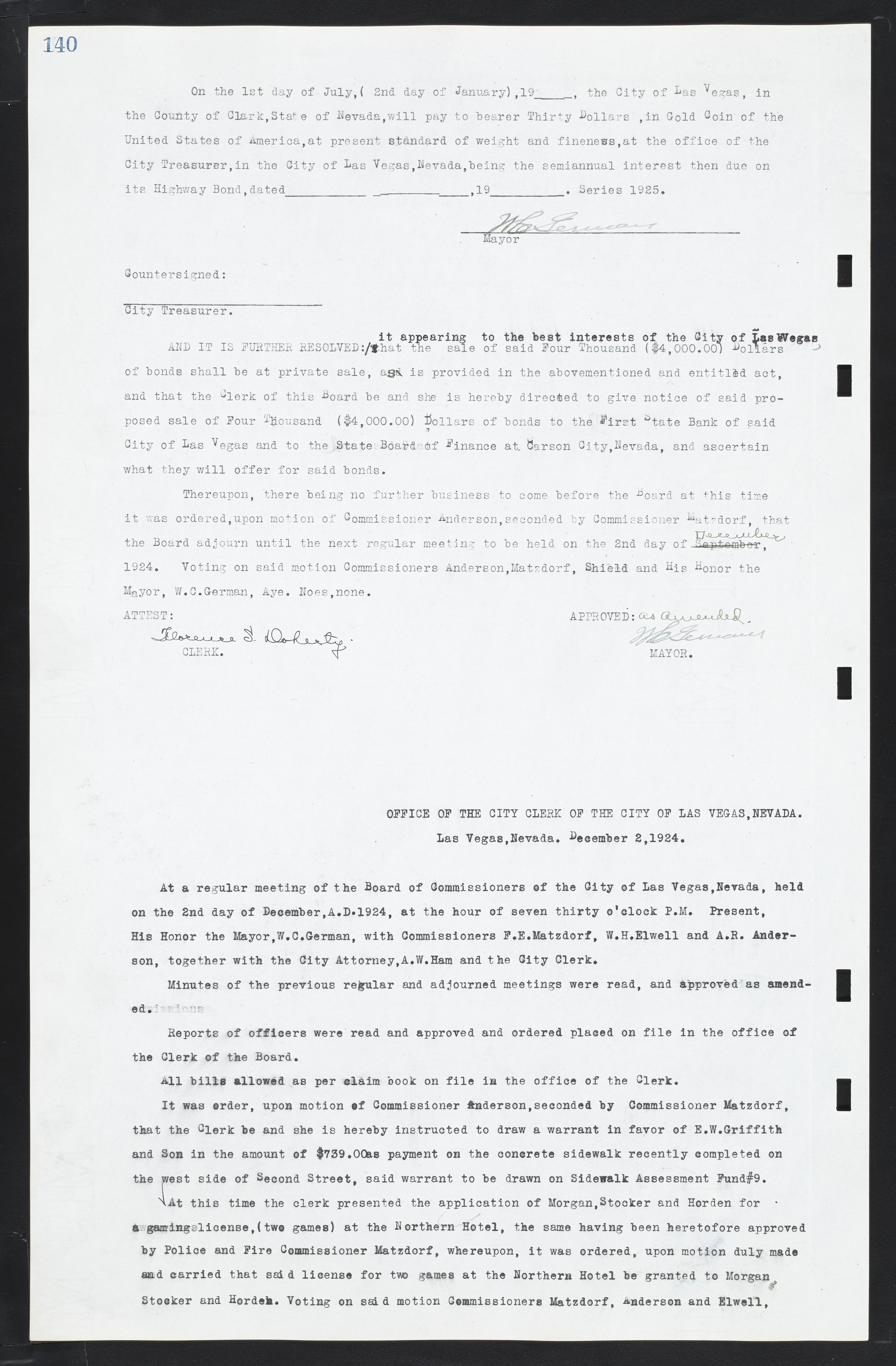 Las Vegas City Commission Minutes, March 1, 1922 to May 10, 1929, lvc000002-147