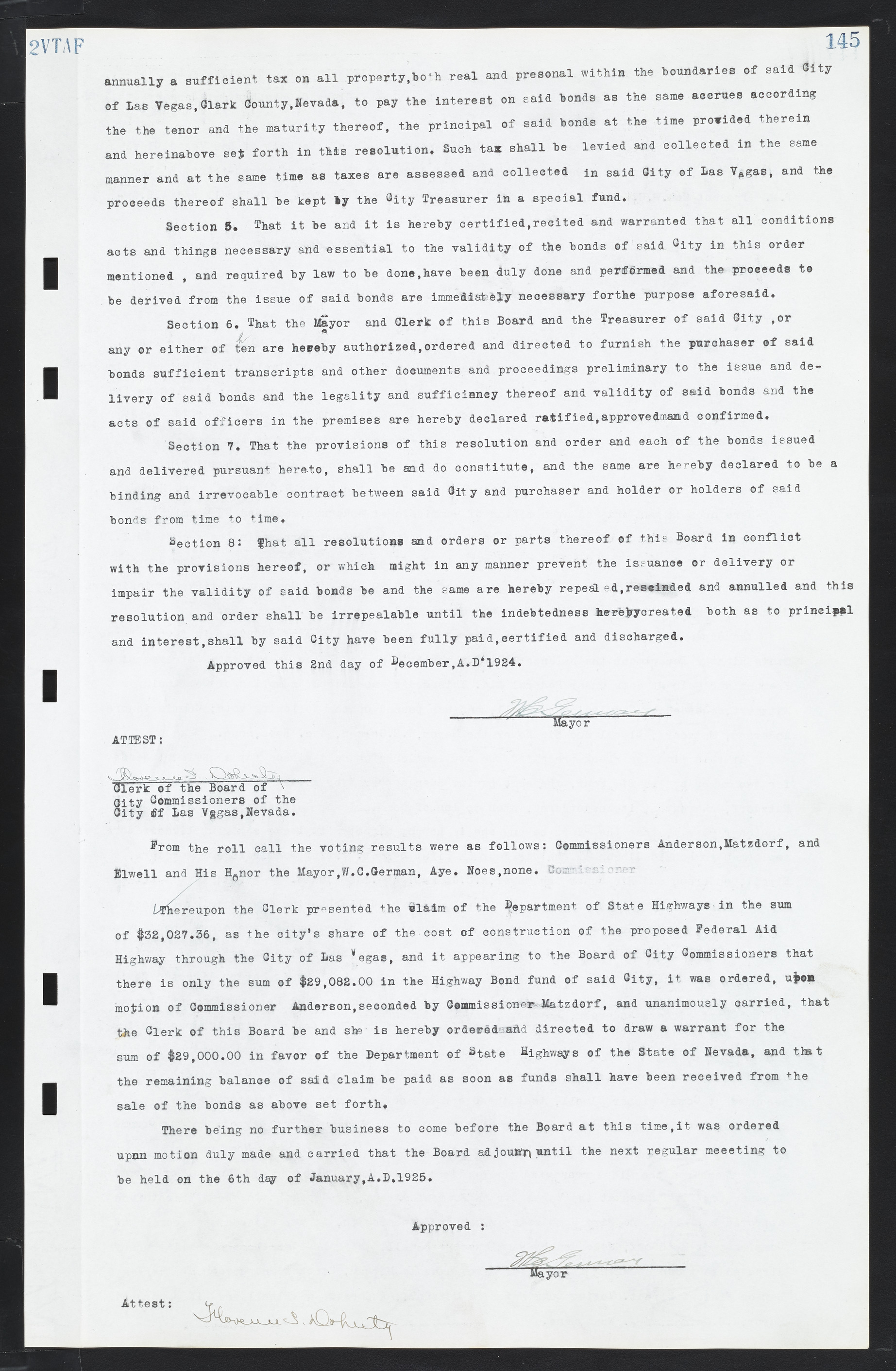 Las Vegas City Commission Minutes, March 1, 1922 to May 10, 1929, lvc000002-152