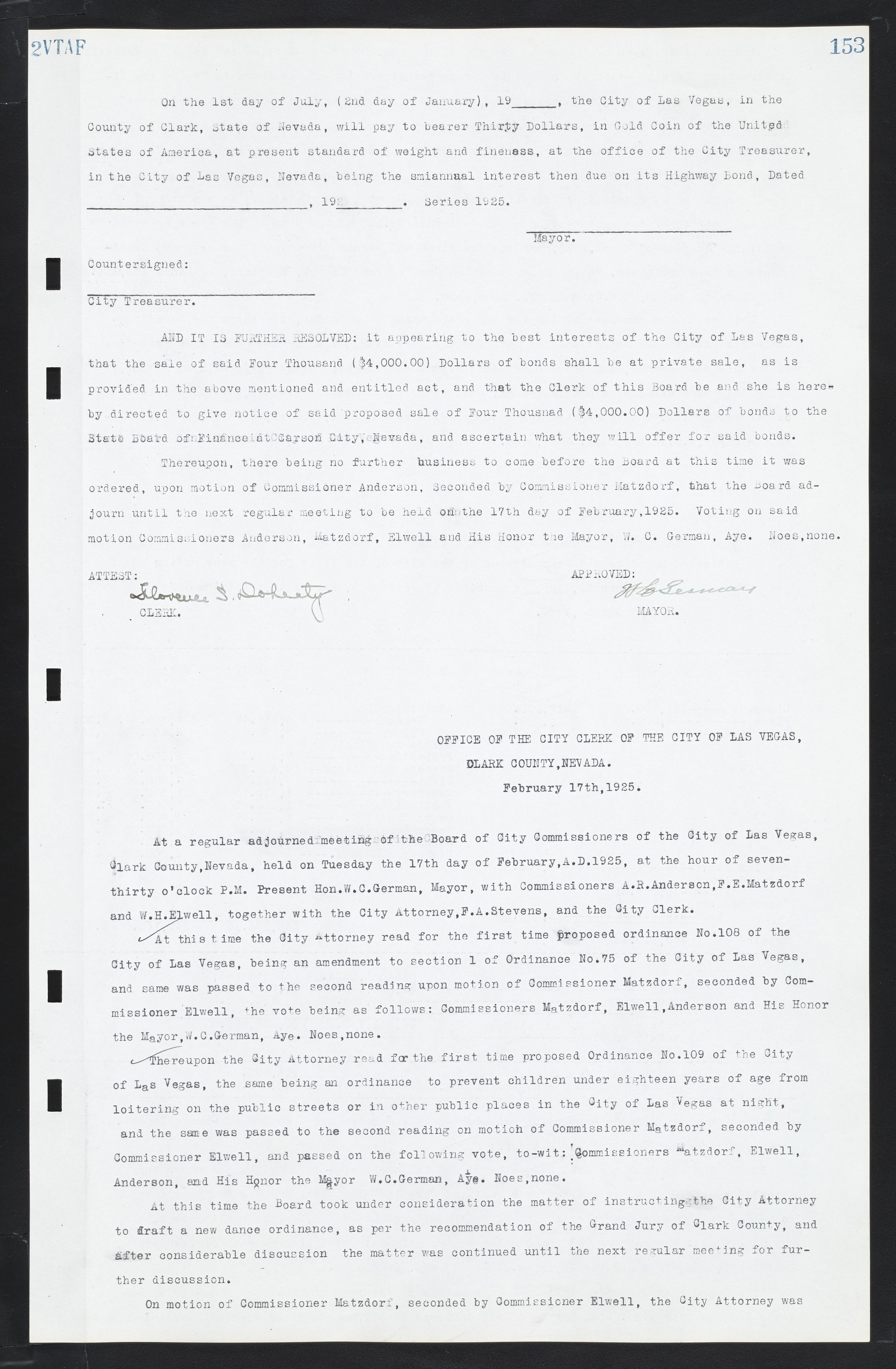 Las Vegas City Commission Minutes, March 1, 1922 to May 10, 1929, lvc000002-160