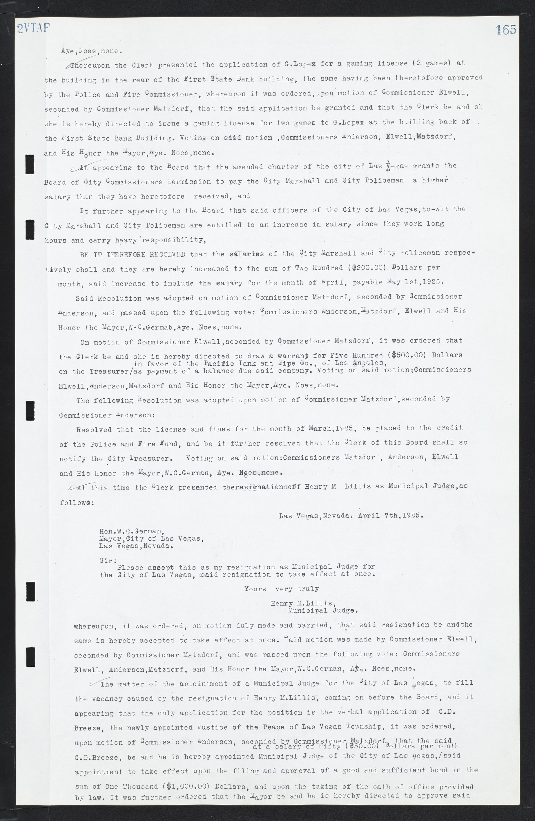 Las Vegas City Commission Minutes, March 1, 1922 to May 10, 1929, lvc000002-172