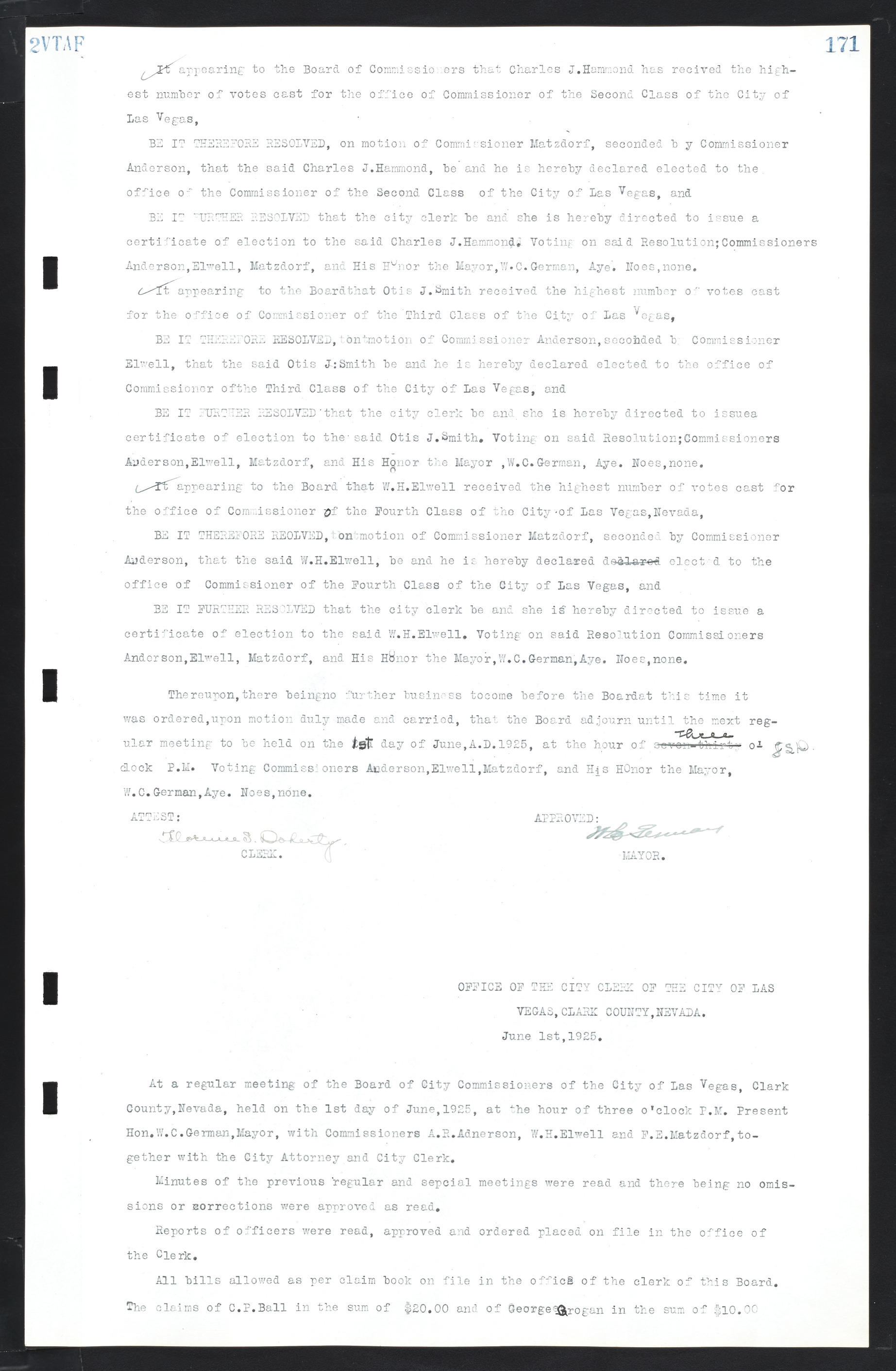 Las Vegas City Commission Minutes, March 1, 1922 to May 10, 1929, lvc000002-178