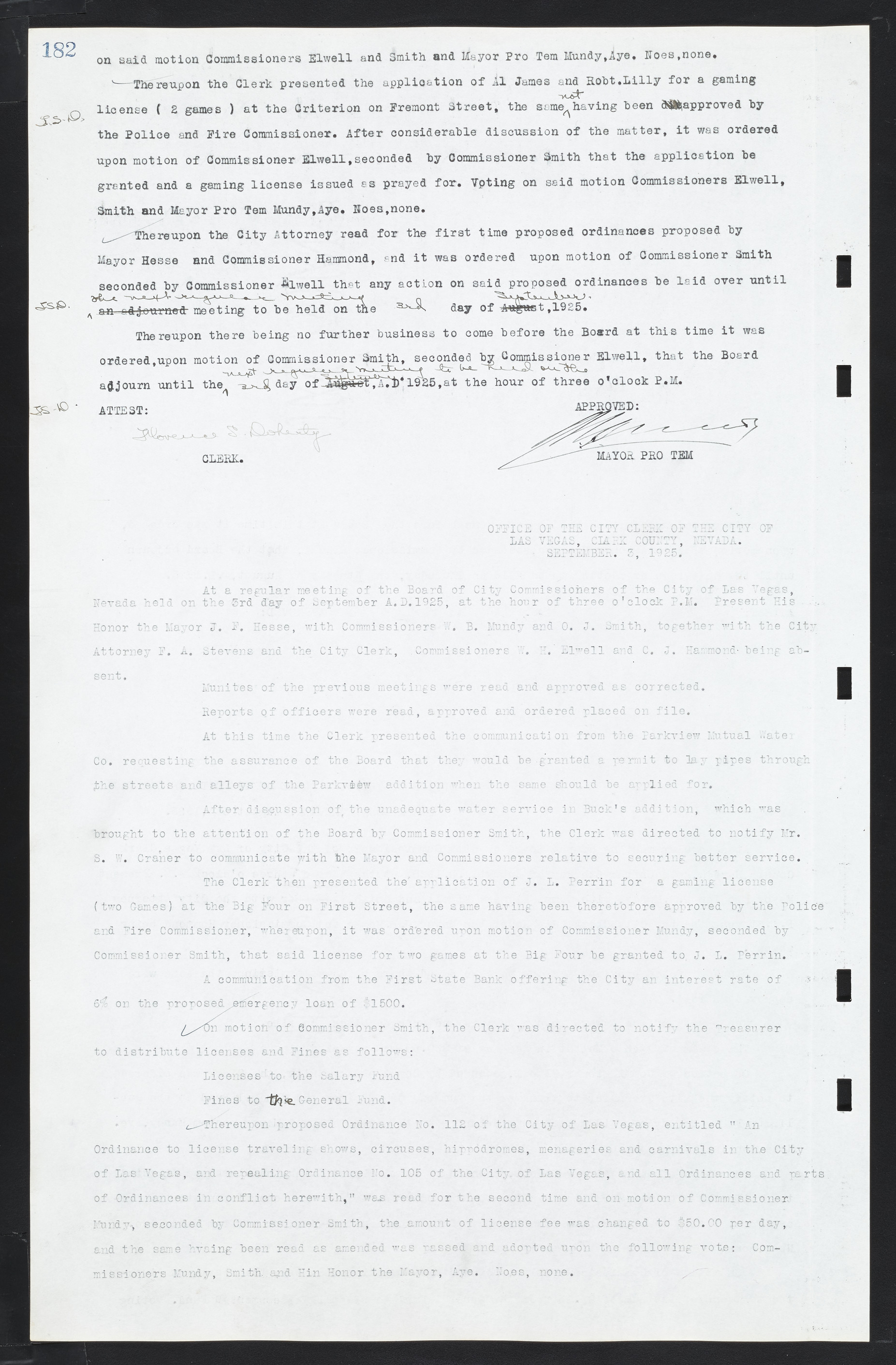 Las Vegas City Commission Minutes, March 1, 1922 to May 10, 1929, lvc000002-189