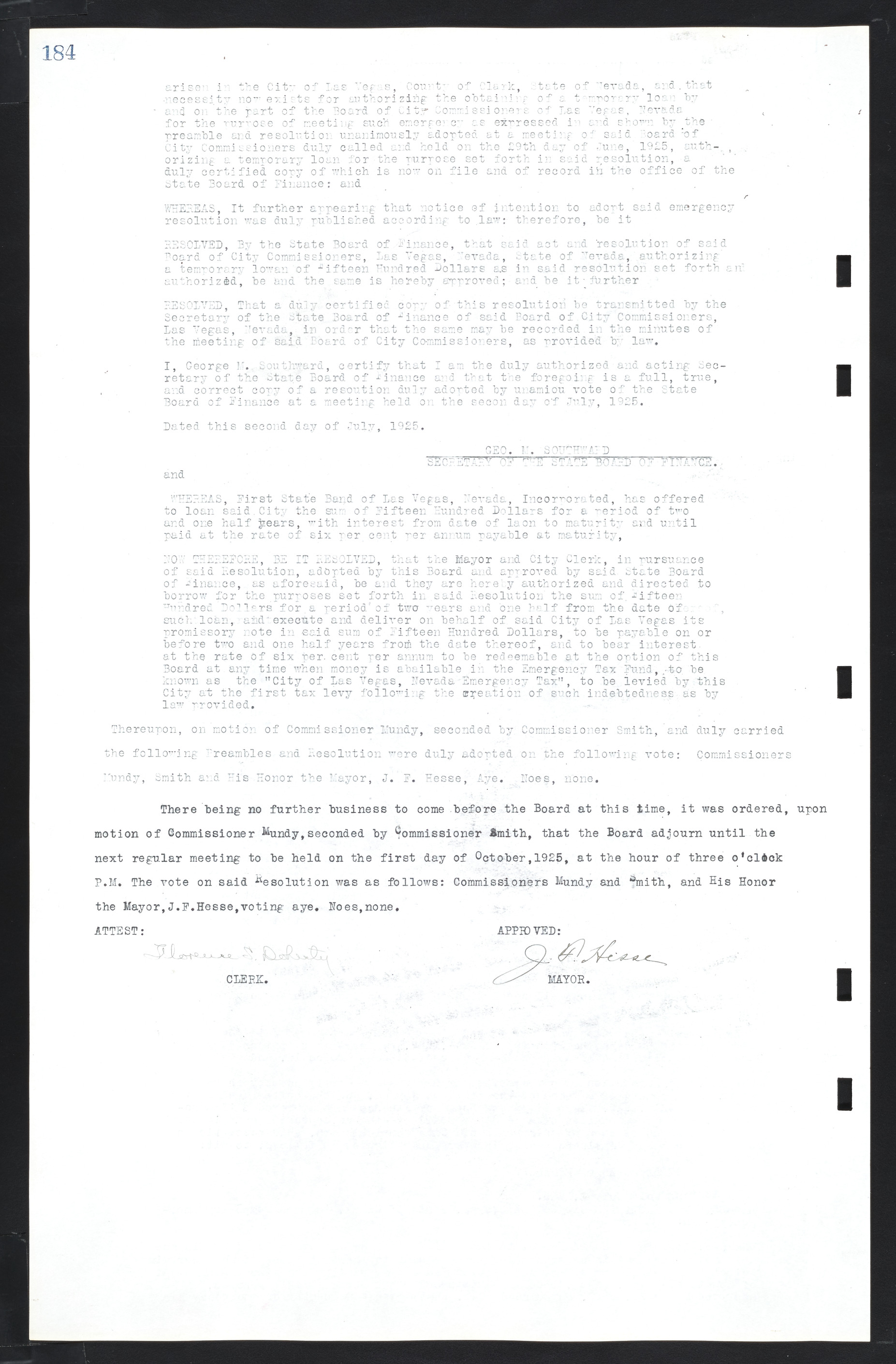 Las Vegas City Commission Minutes, March 1, 1922 to May 10, 1929, lvc000002-191
