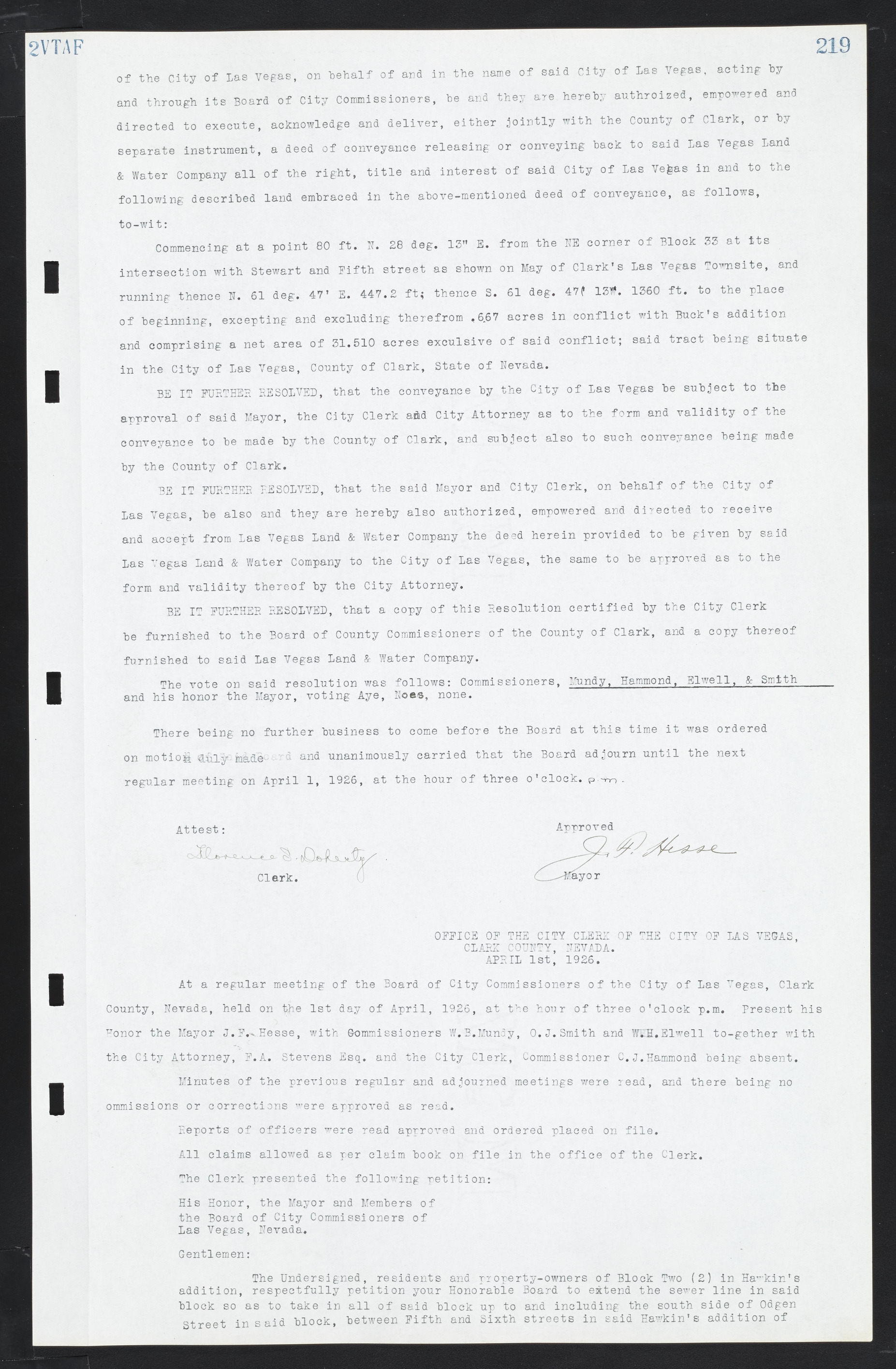 Las Vegas City Commission Minutes, March 1, 1922 to May 10, 1929, lvc000002-226