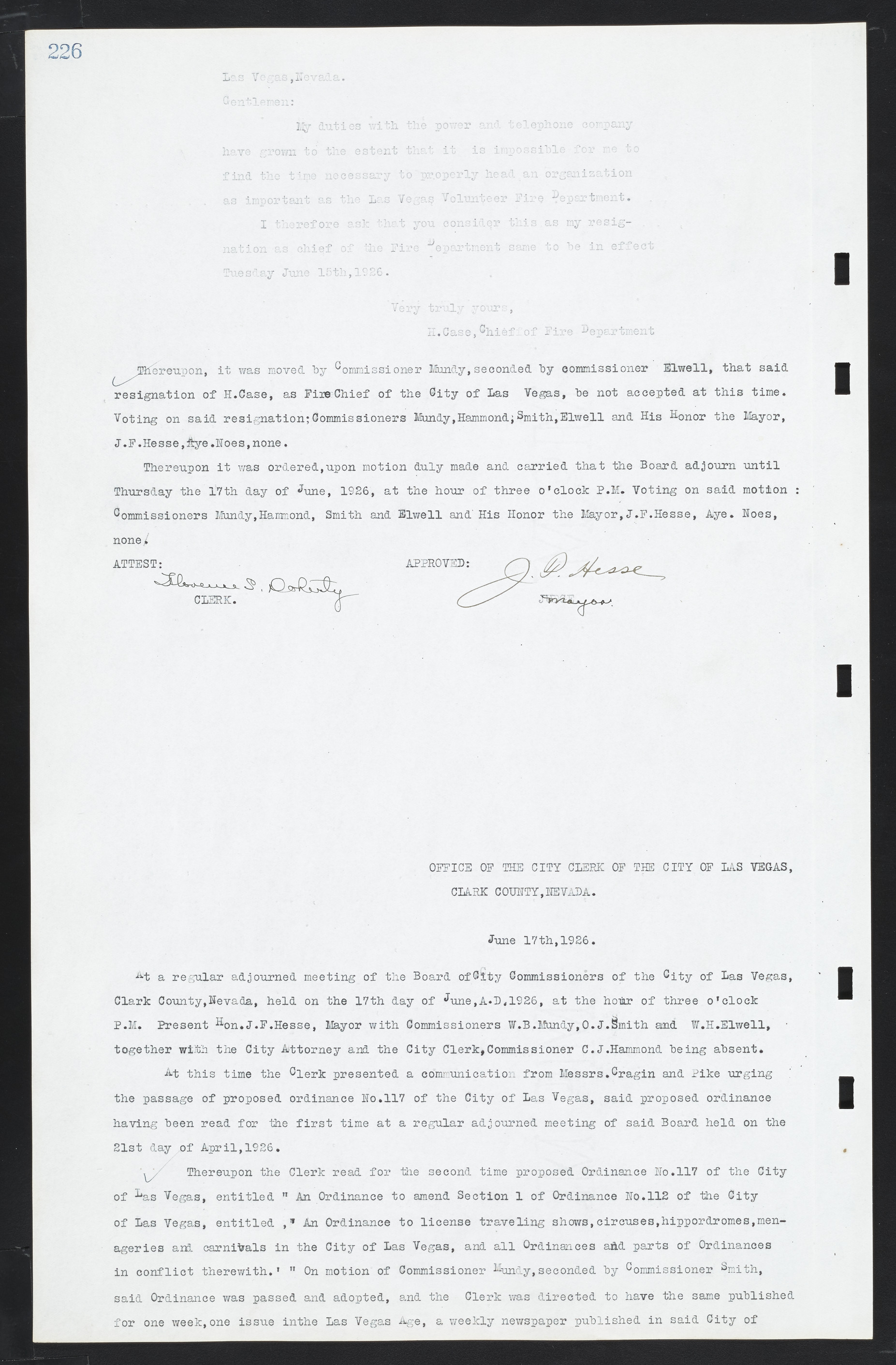 Las Vegas City Commission Minutes, March 1, 1922 to May 10, 1929, lvc000002-233