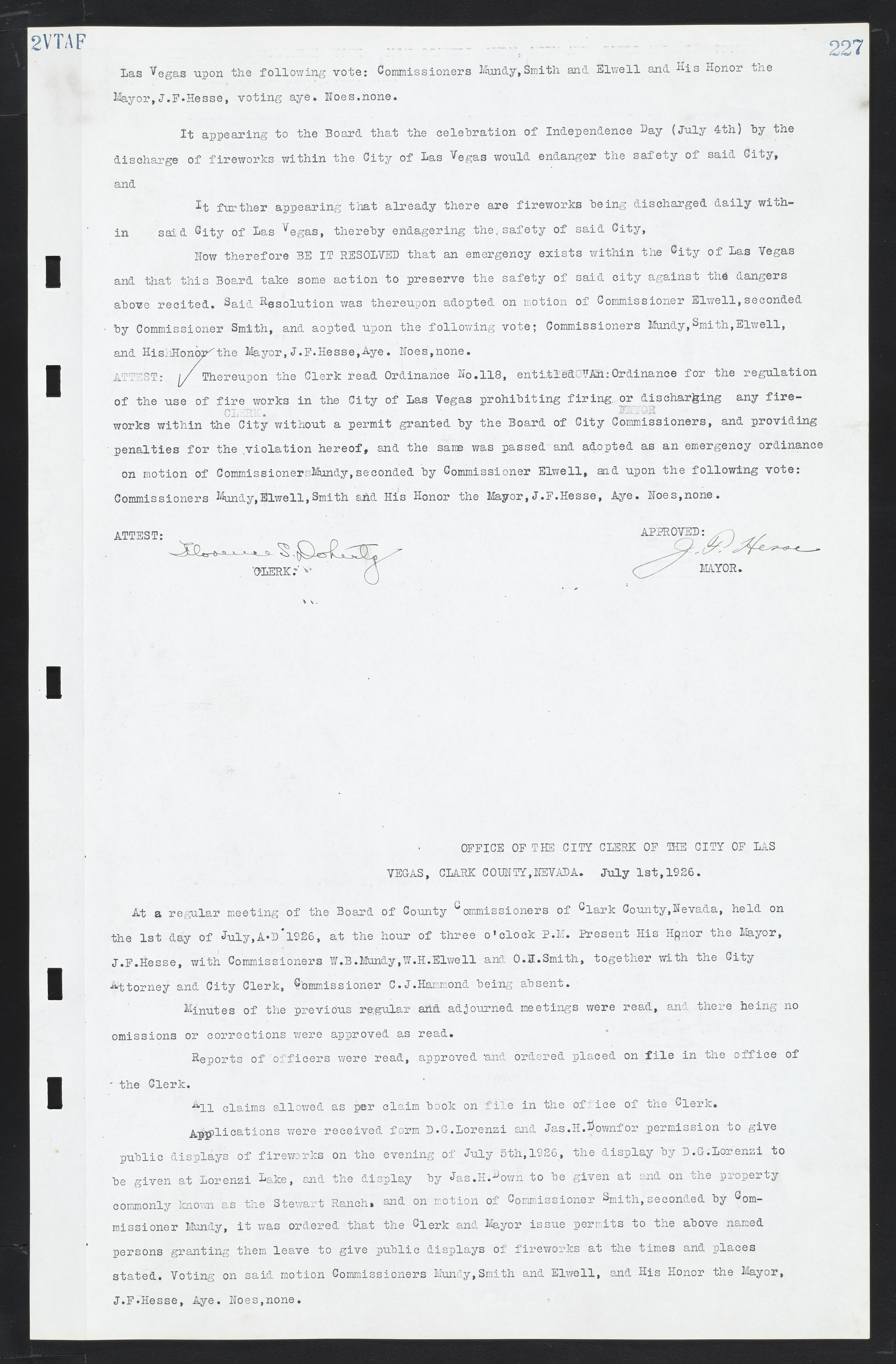 Las Vegas City Commission Minutes, March 1, 1922 to May 10, 1929, lvc000002-234