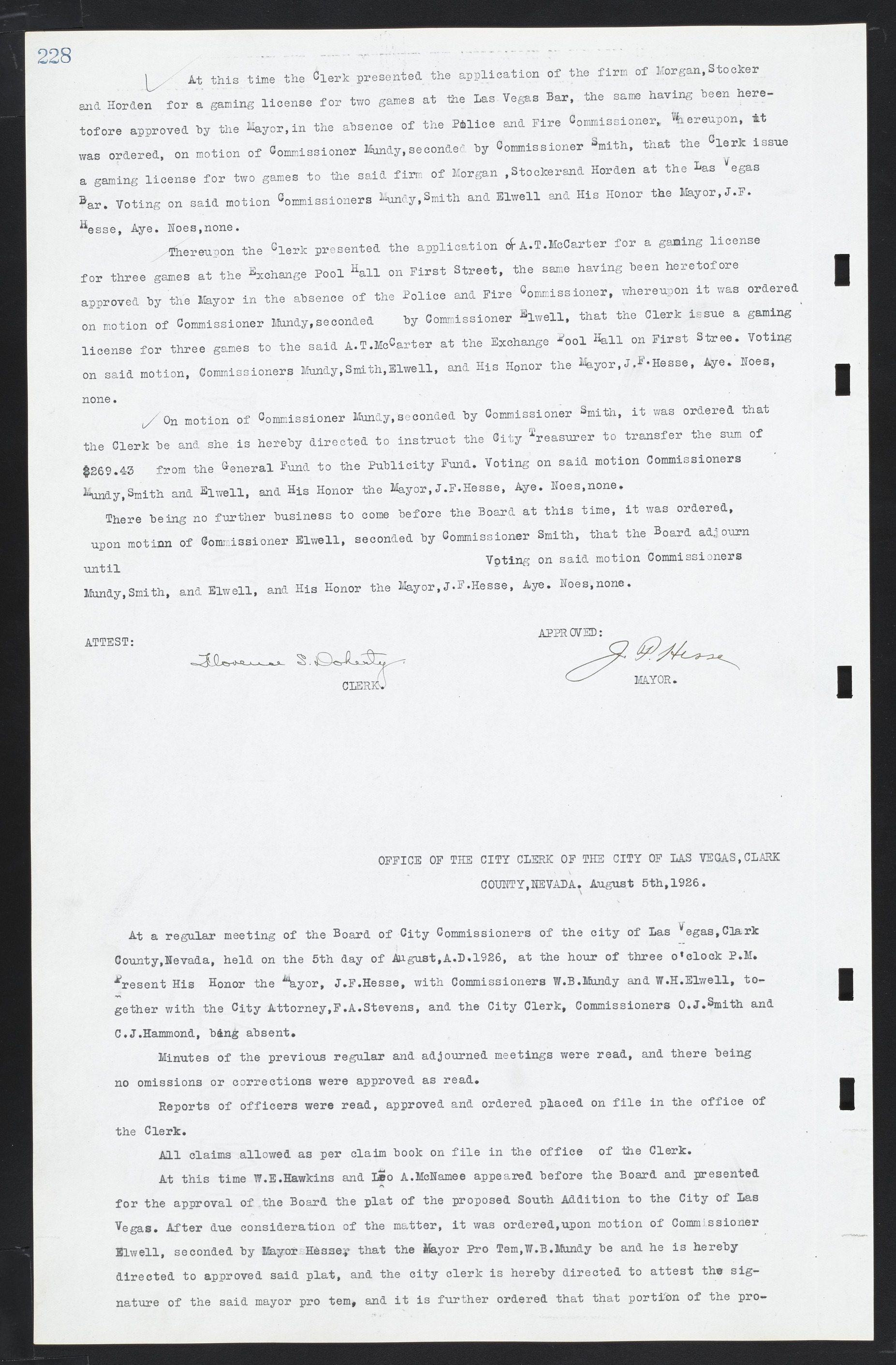 Las Vegas City Commission Minutes, March 1, 1922 to May 10, 1929, lvc000002-235