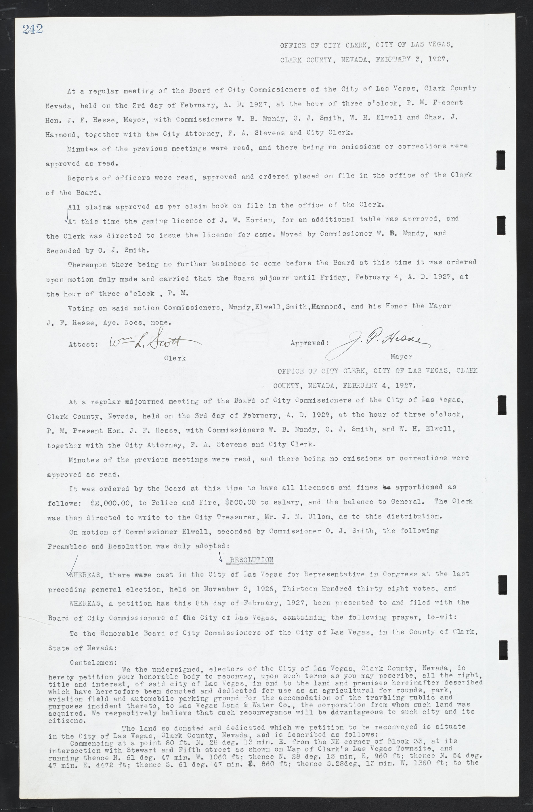 Las Vegas City Commission Minutes, March 1, 1922 to May 10, 1929, lvc000002-249