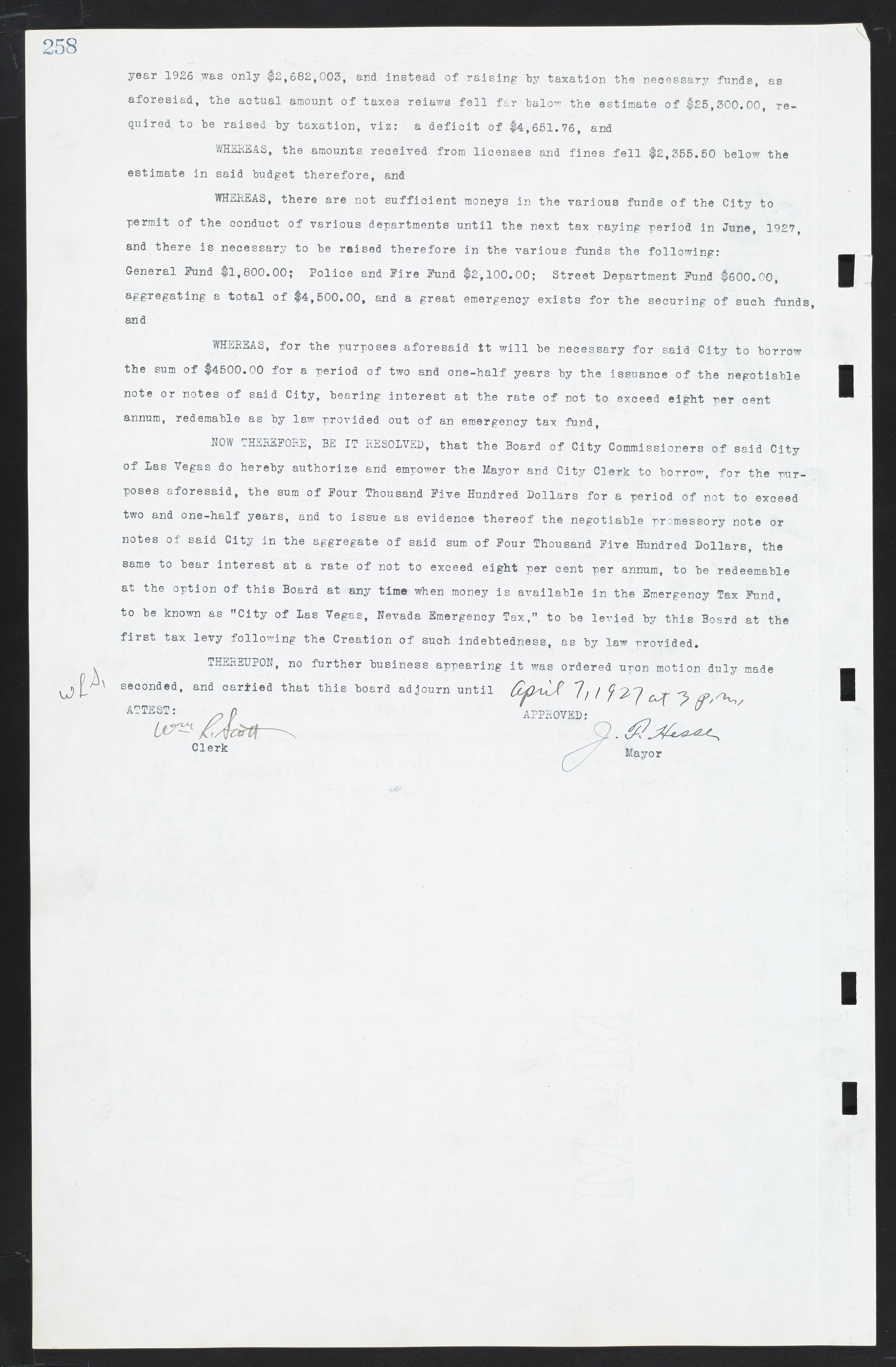 Las Vegas City Commission Minutes, March 1, 1922 to May 10, 1929, lvc000002-267