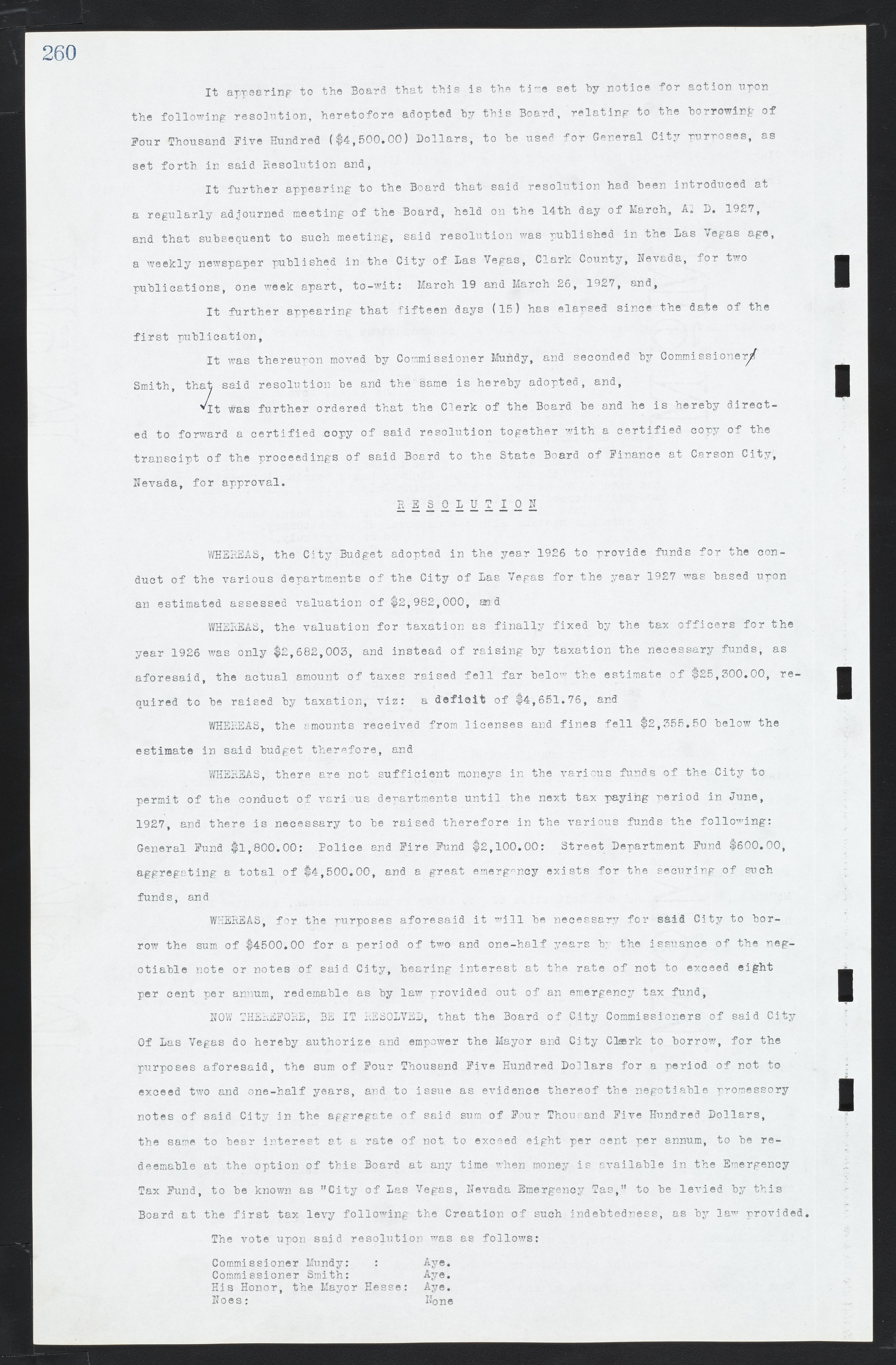 Las Vegas City Commission Minutes, March 1, 1922 to May 10, 1929, lvc000002-269