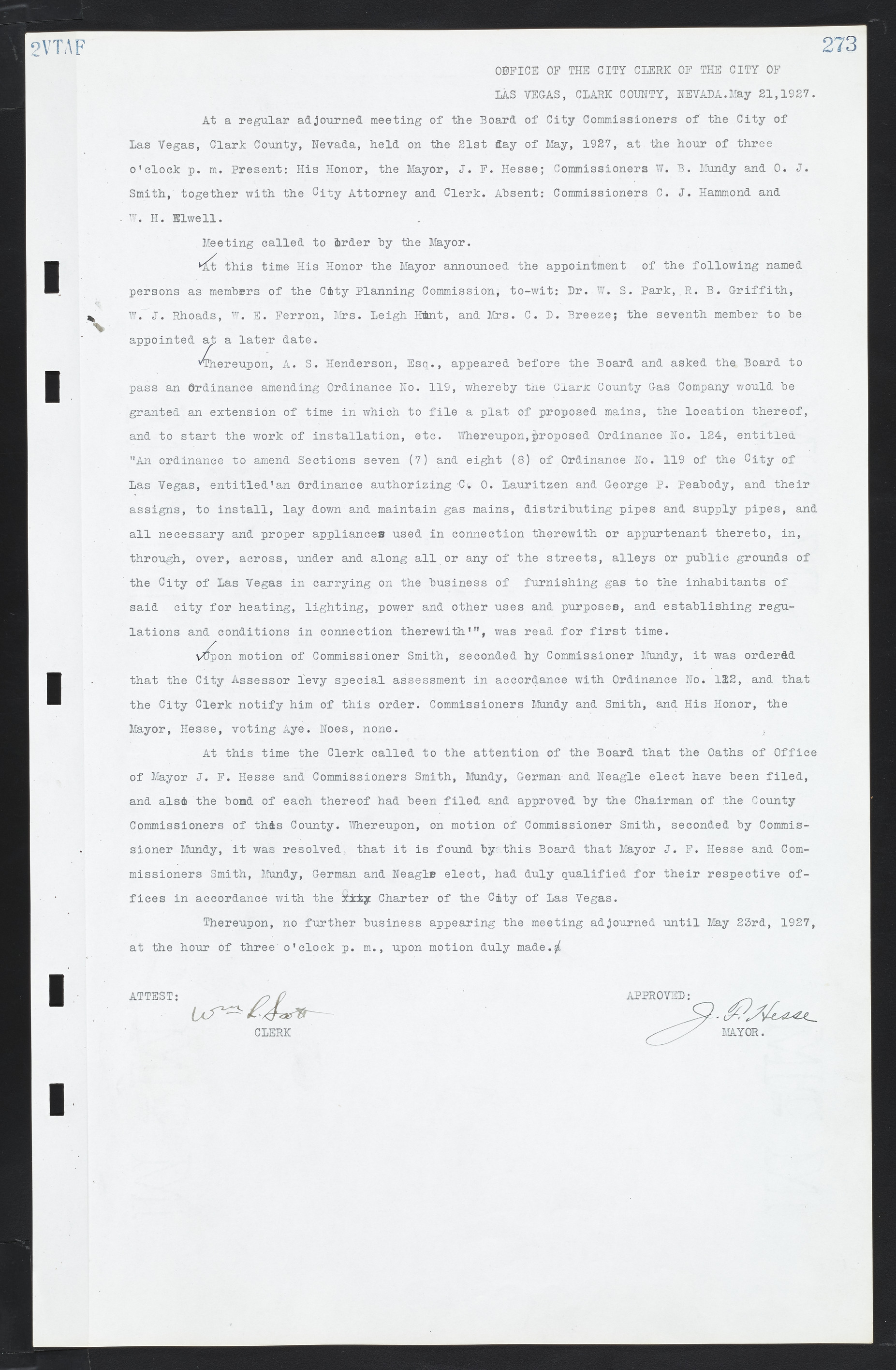 Las Vegas City Commission Minutes, March 1, 1922 to May 10, 1929, lvc000002-282