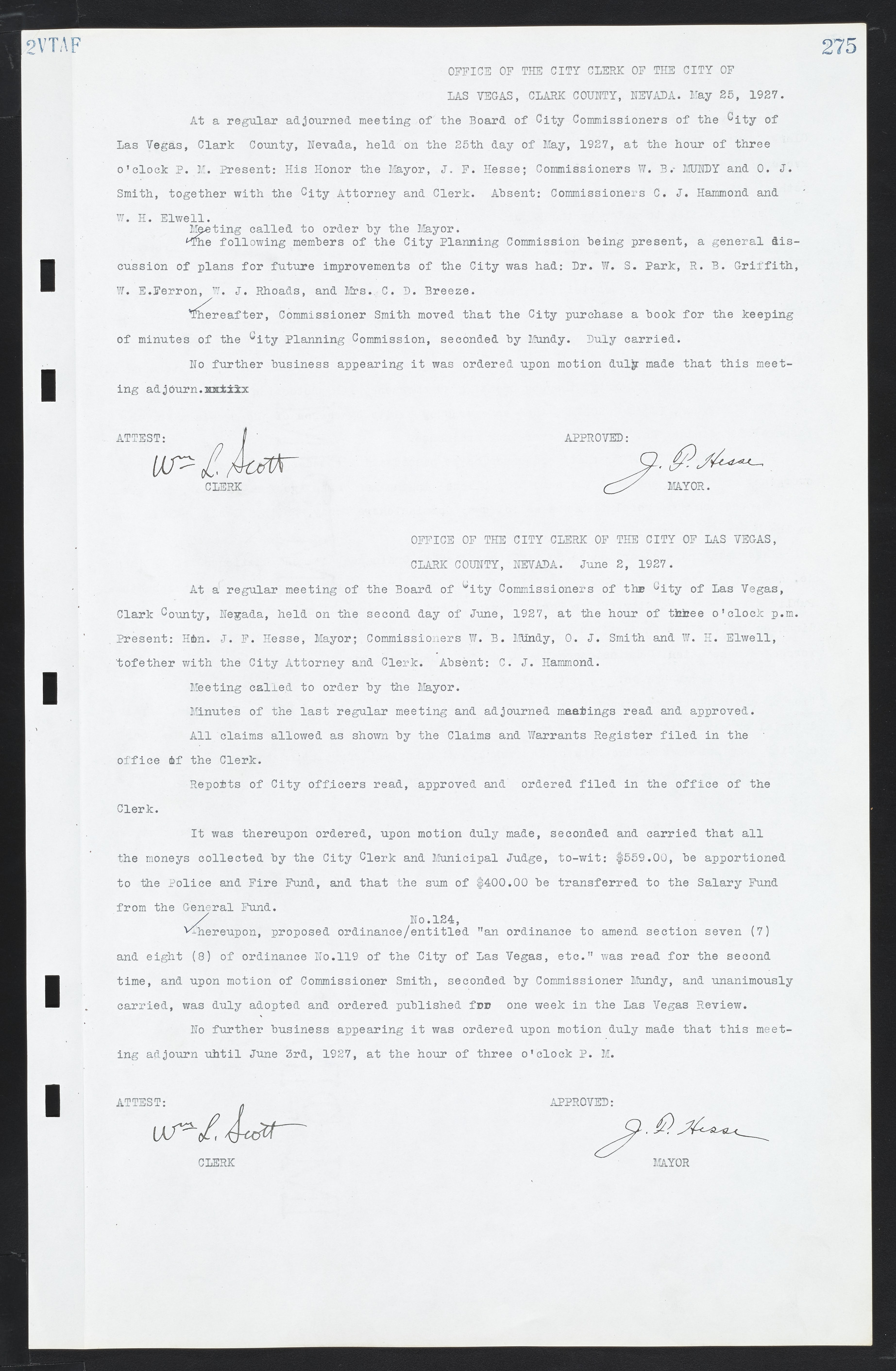 Las Vegas City Commission Minutes, March 1, 1922 to May 10, 1929, lvc000002-284