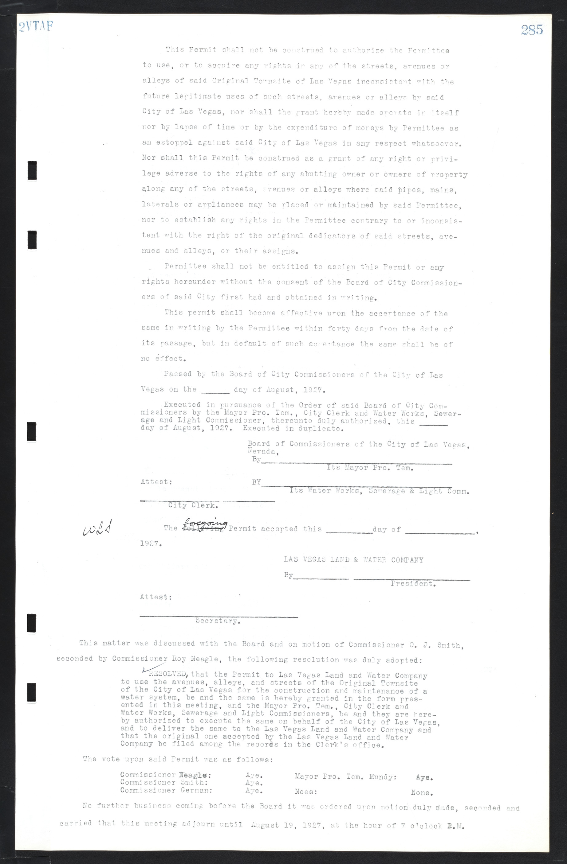 Las Vegas City Commission Minutes, March 1, 1922 to May 10, 1929, lvc000002-294