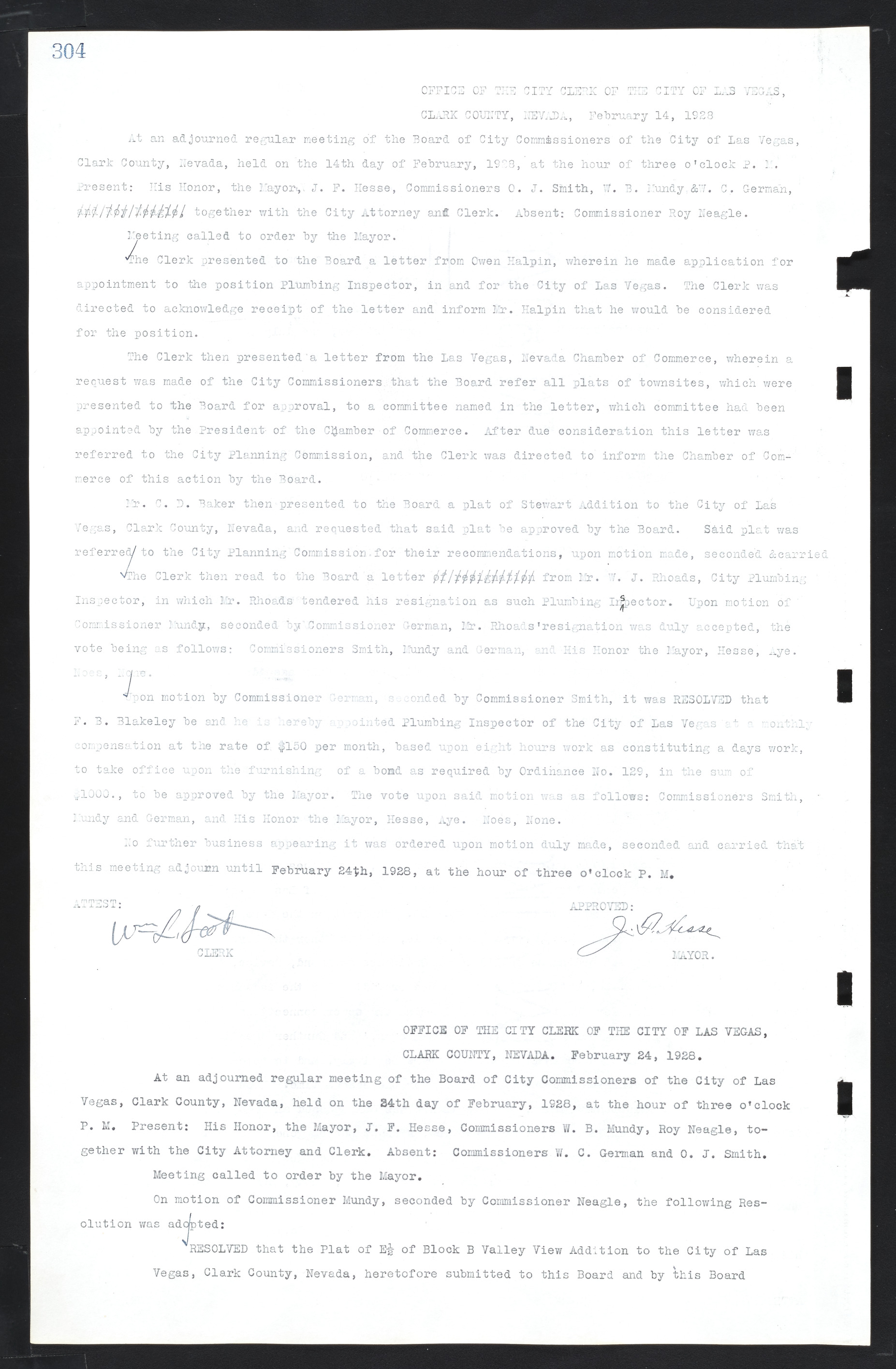 Las Vegas City Commission Minutes, March 1, 1922 to May 10, 1929, lvc000002-313