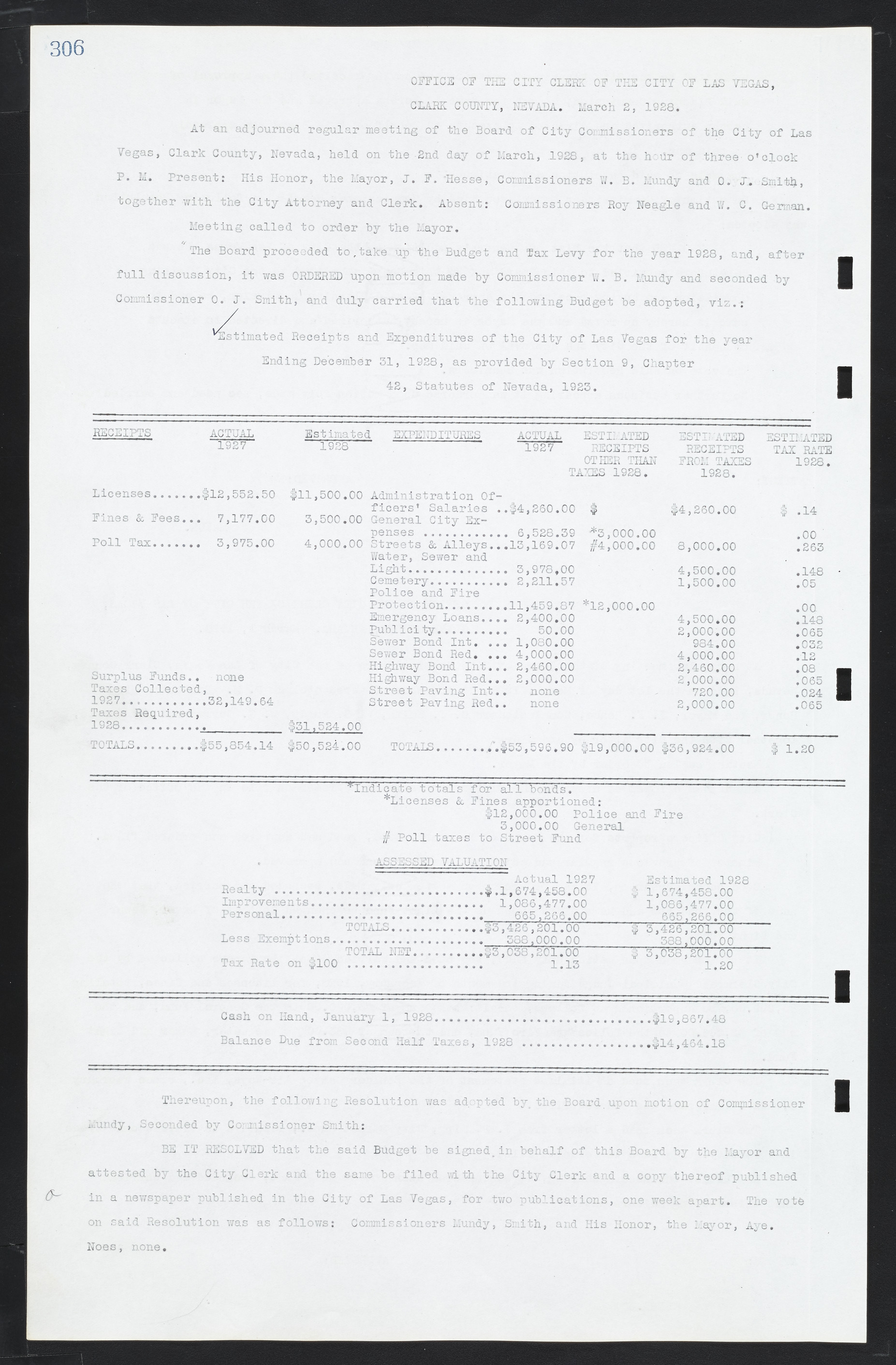 Las Vegas City Commission Minutes, March 1, 1922 to May 10, 1929, lvc000002-315