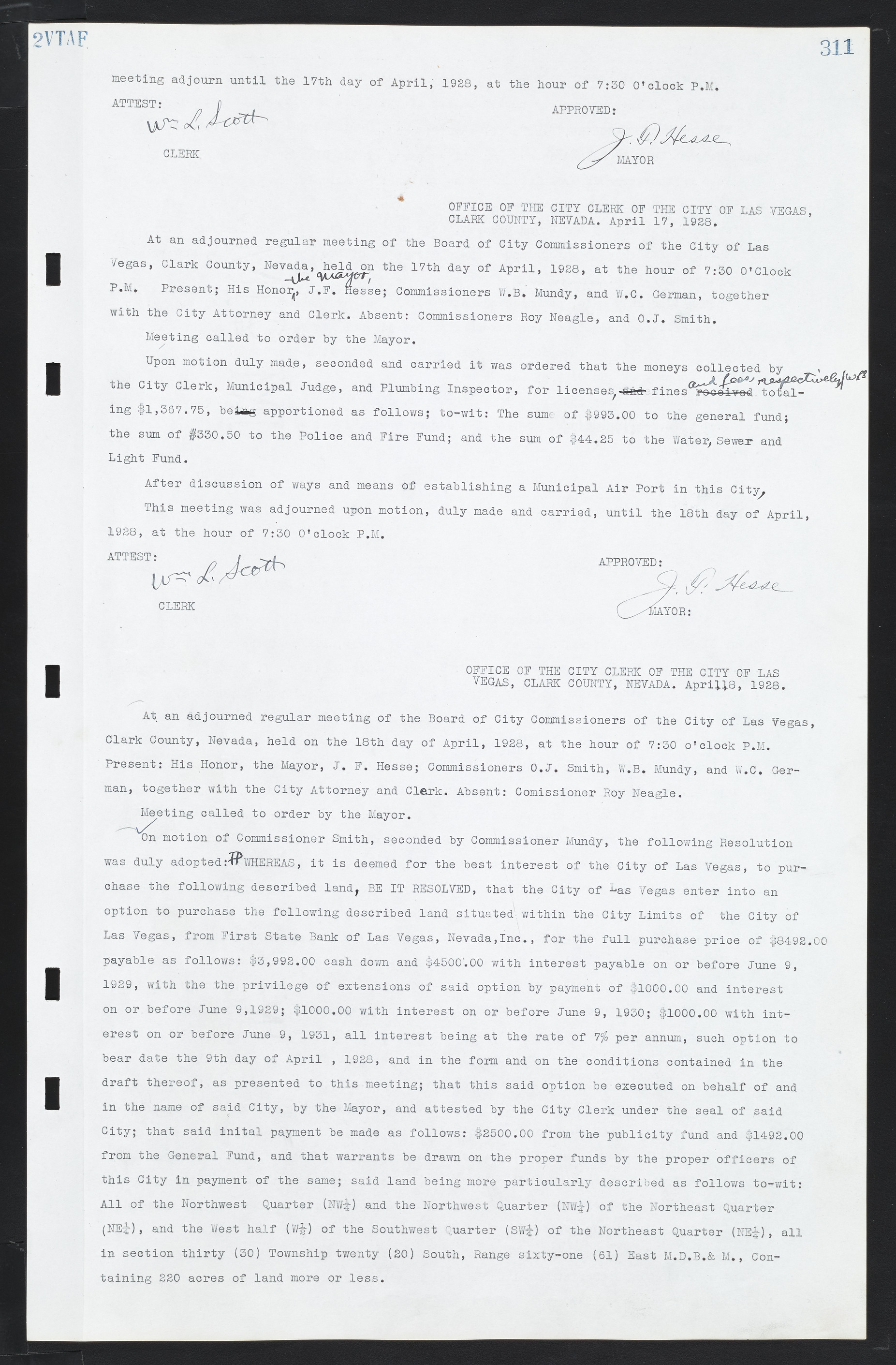 Las Vegas City Commission Minutes, March 1, 1922 to May 10, 1929, lvc000002-320