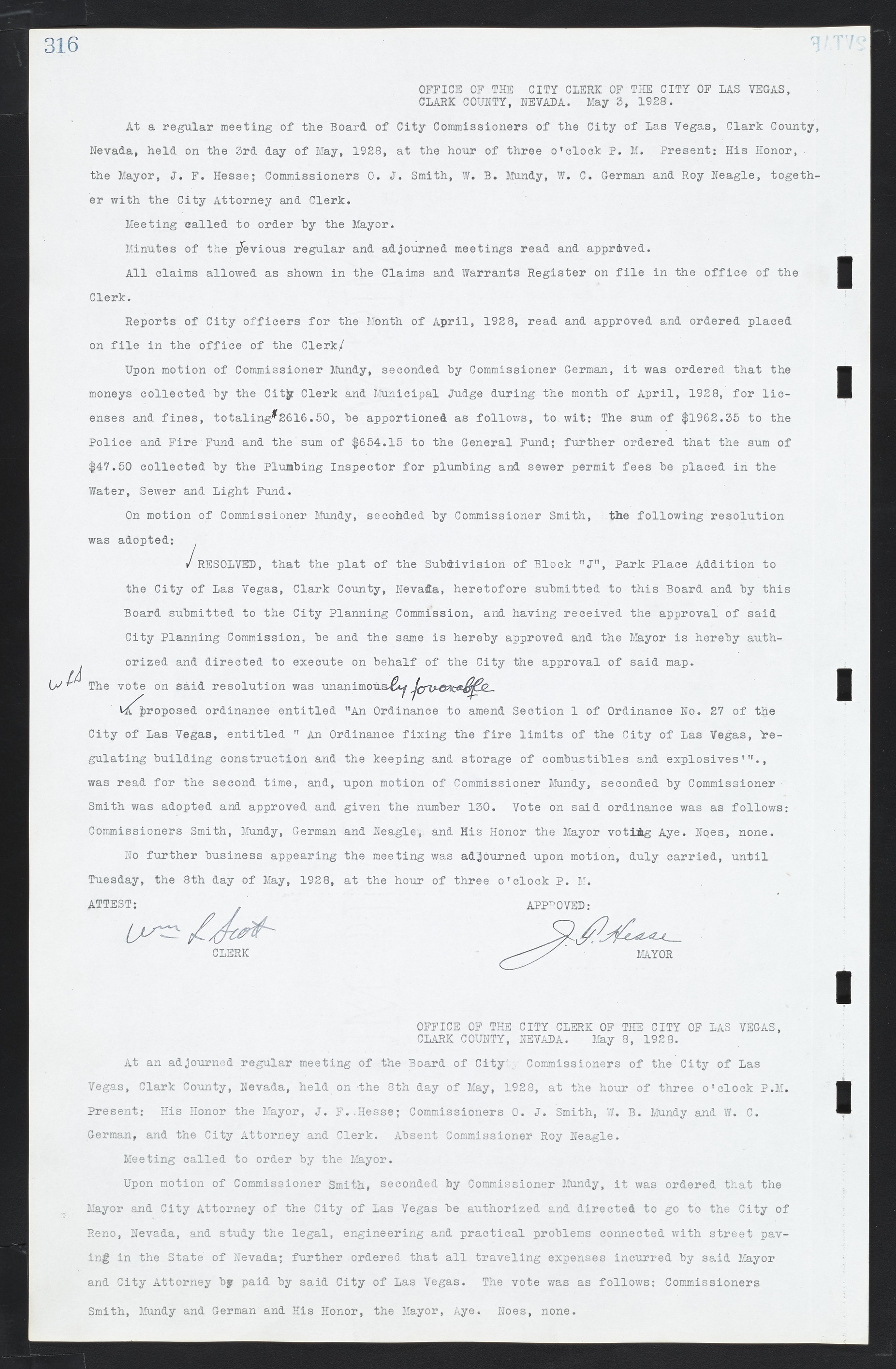 Las Vegas City Commission Minutes, March 1, 1922 to May 10, 1929, lvc000002-325