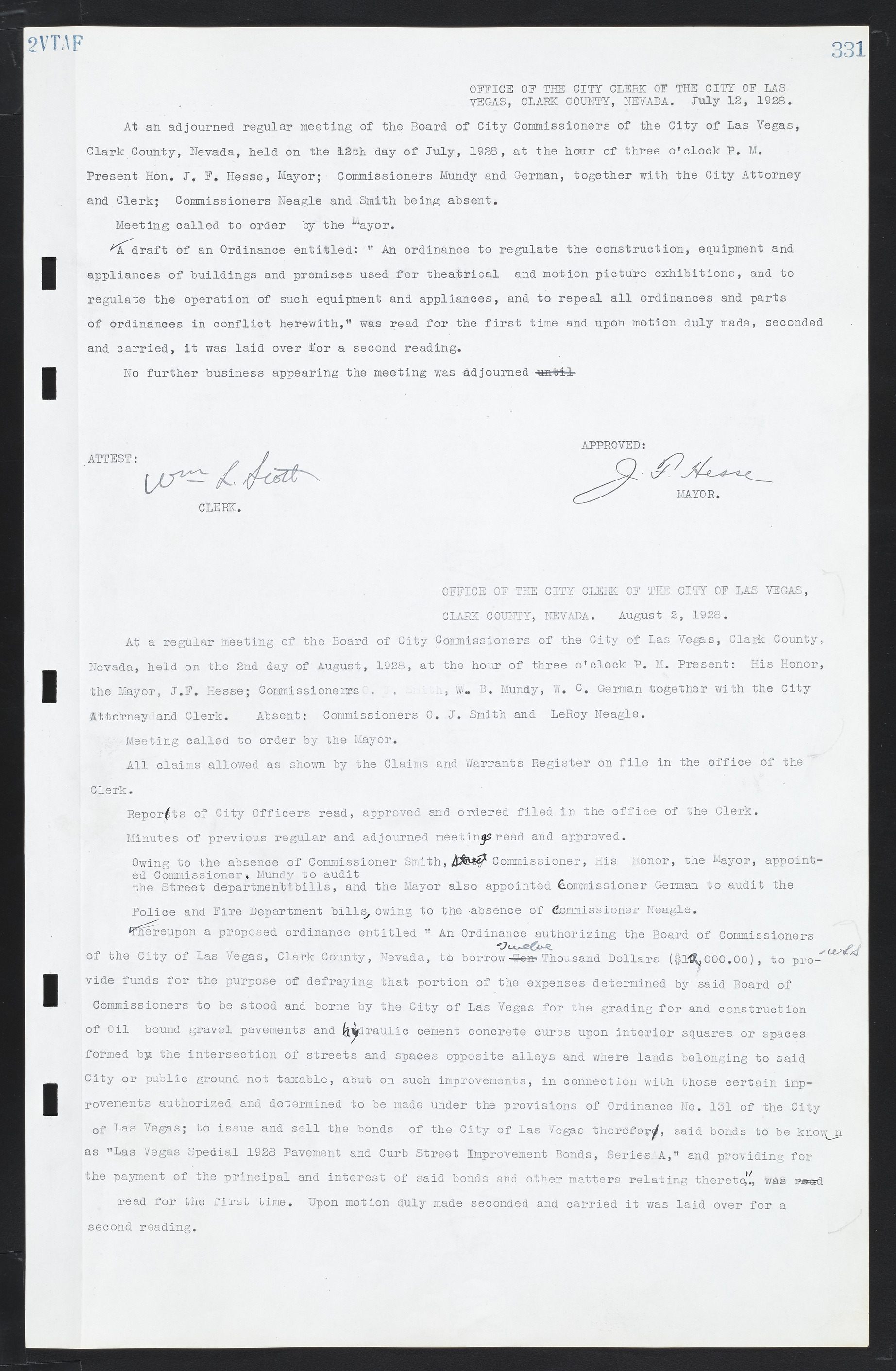 Las Vegas City Commission Minutes, March 1, 1922 to May 10, 1929, lvc000002-340