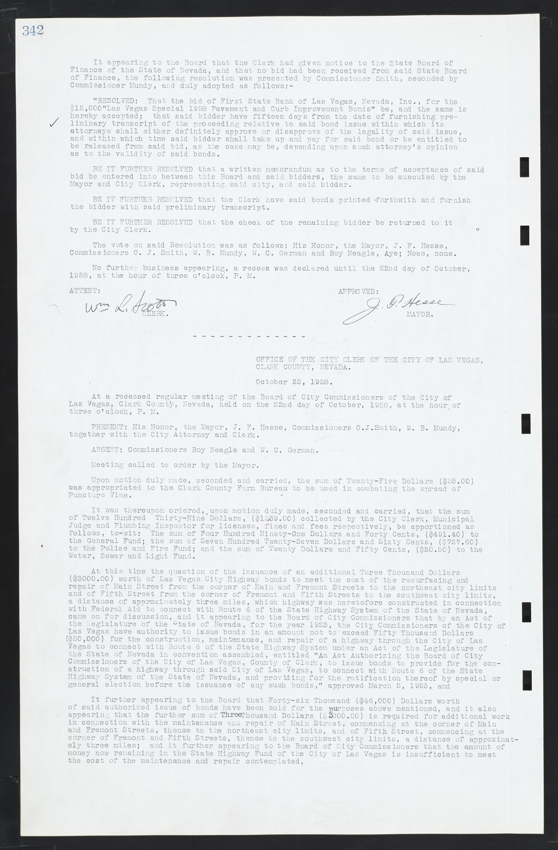 Las Vegas City Commission Minutes, March 1, 1922 to May 10, 1929, lvc000002-351