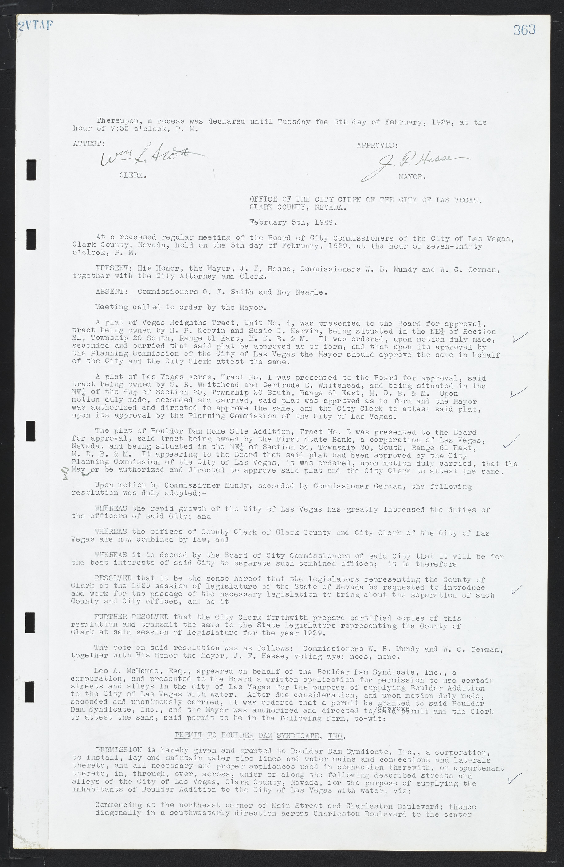 Las Vegas City Commission Minutes, March 1, 1922 to May 10, 1929, lvc000002-372