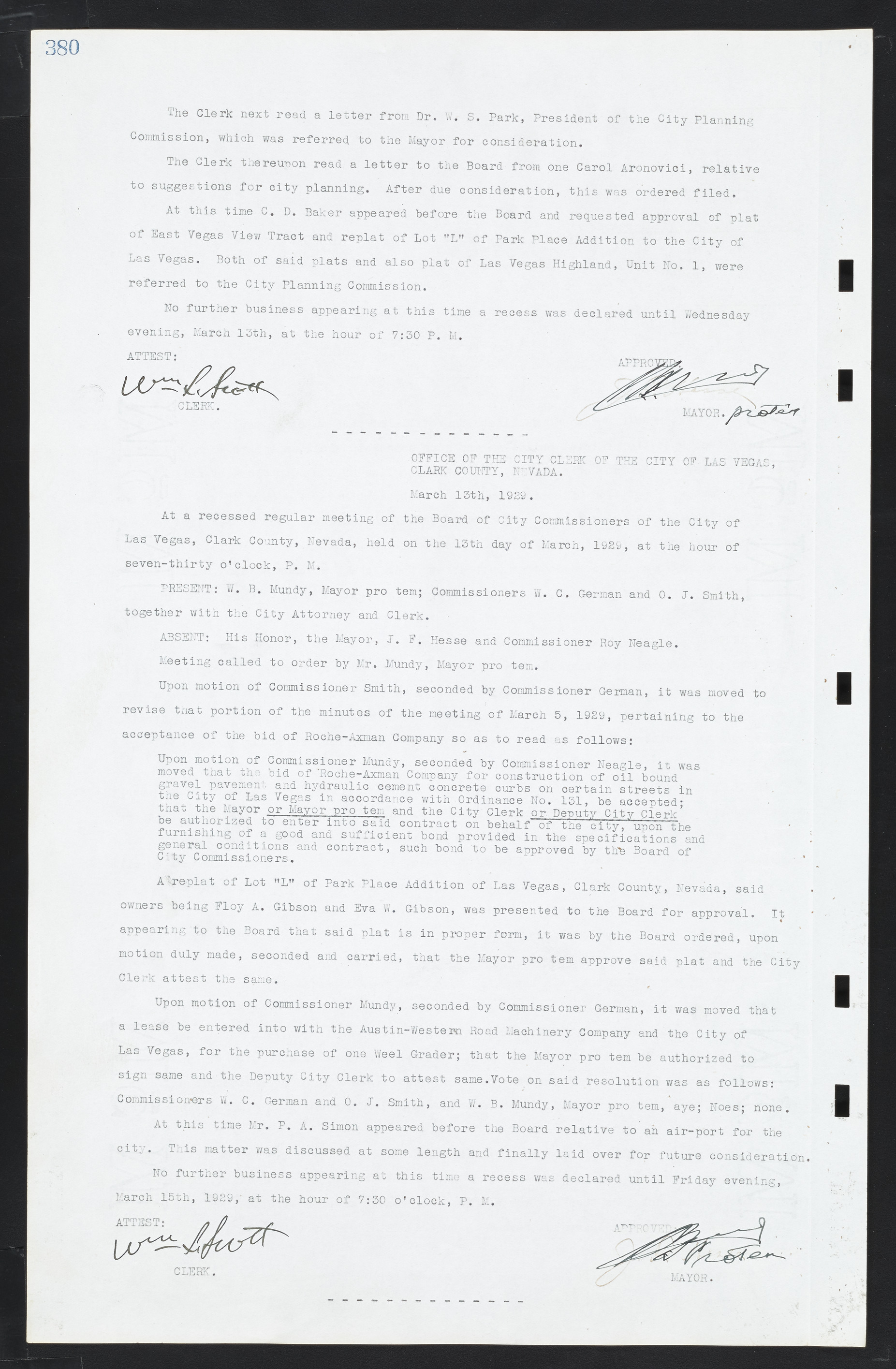 Las Vegas City Commission Minutes, March 1, 1922 to May 10, 1929, lvc000002-389